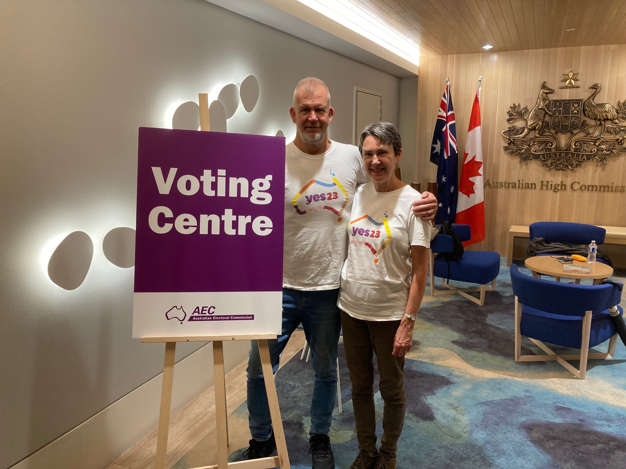 Voting at the Australian High Commission office in Ottawa