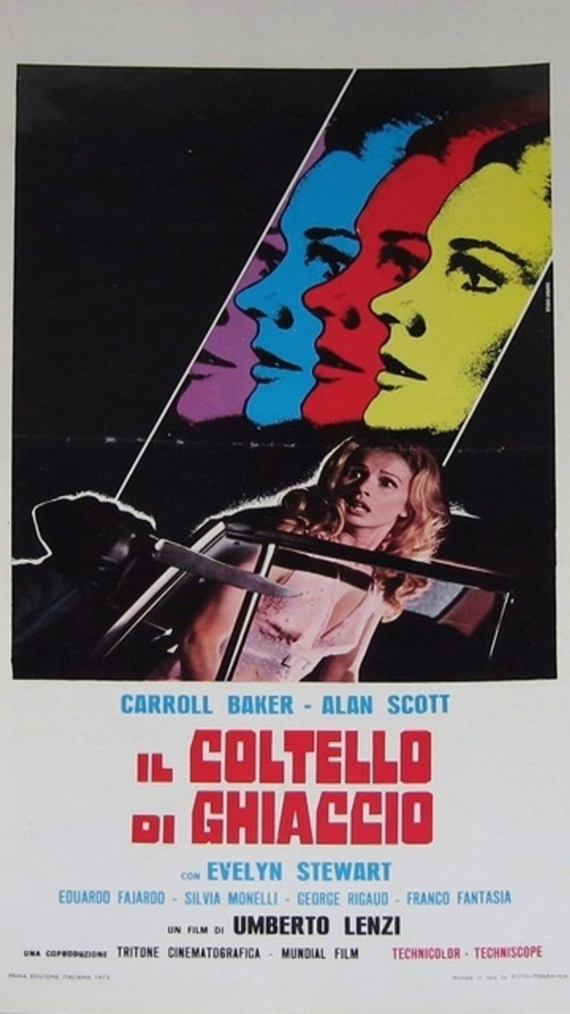 Italian movie poster for Knife of Ice, 1972