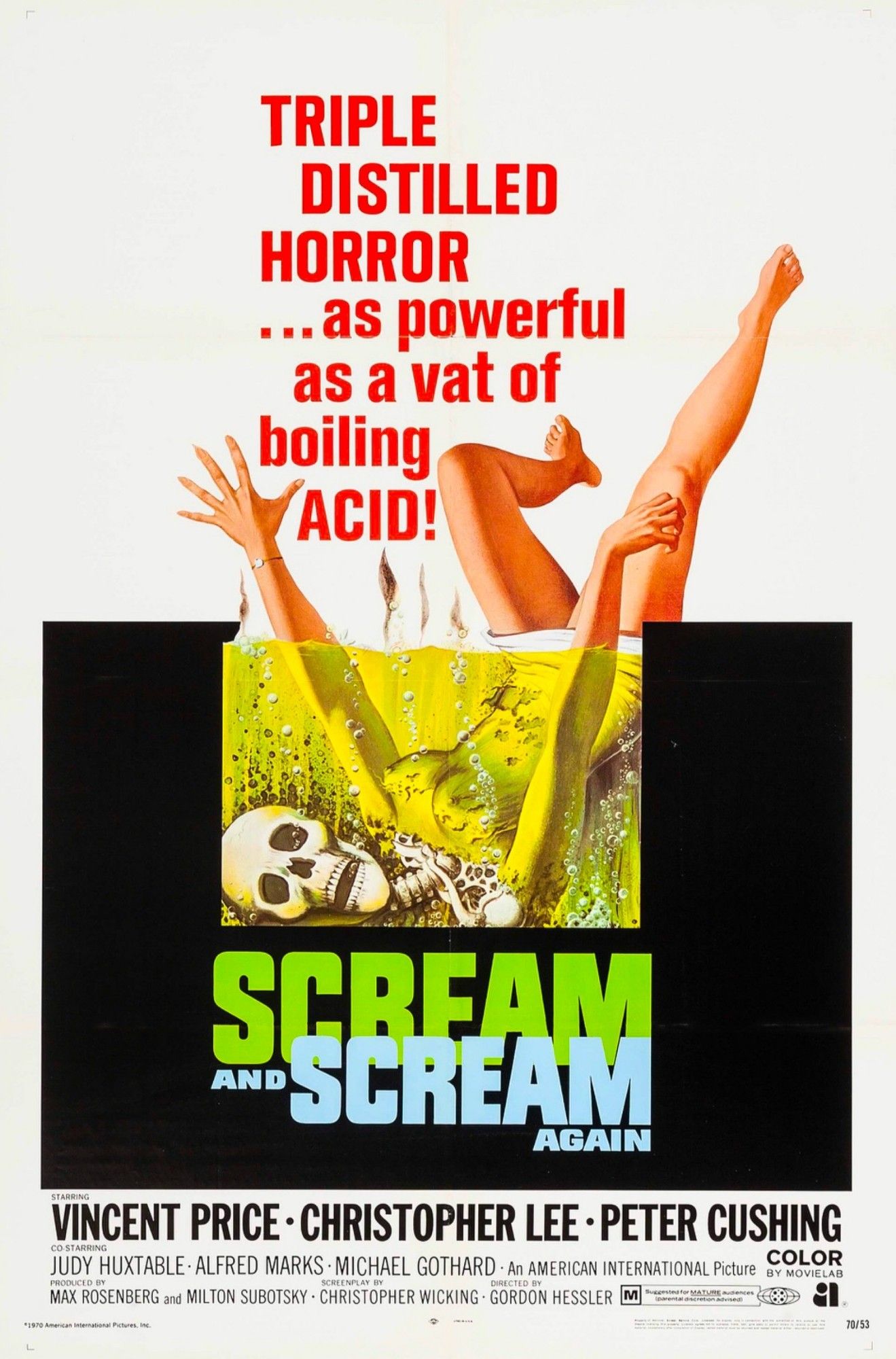 US movie poster for Scream and Scream Again, 1970