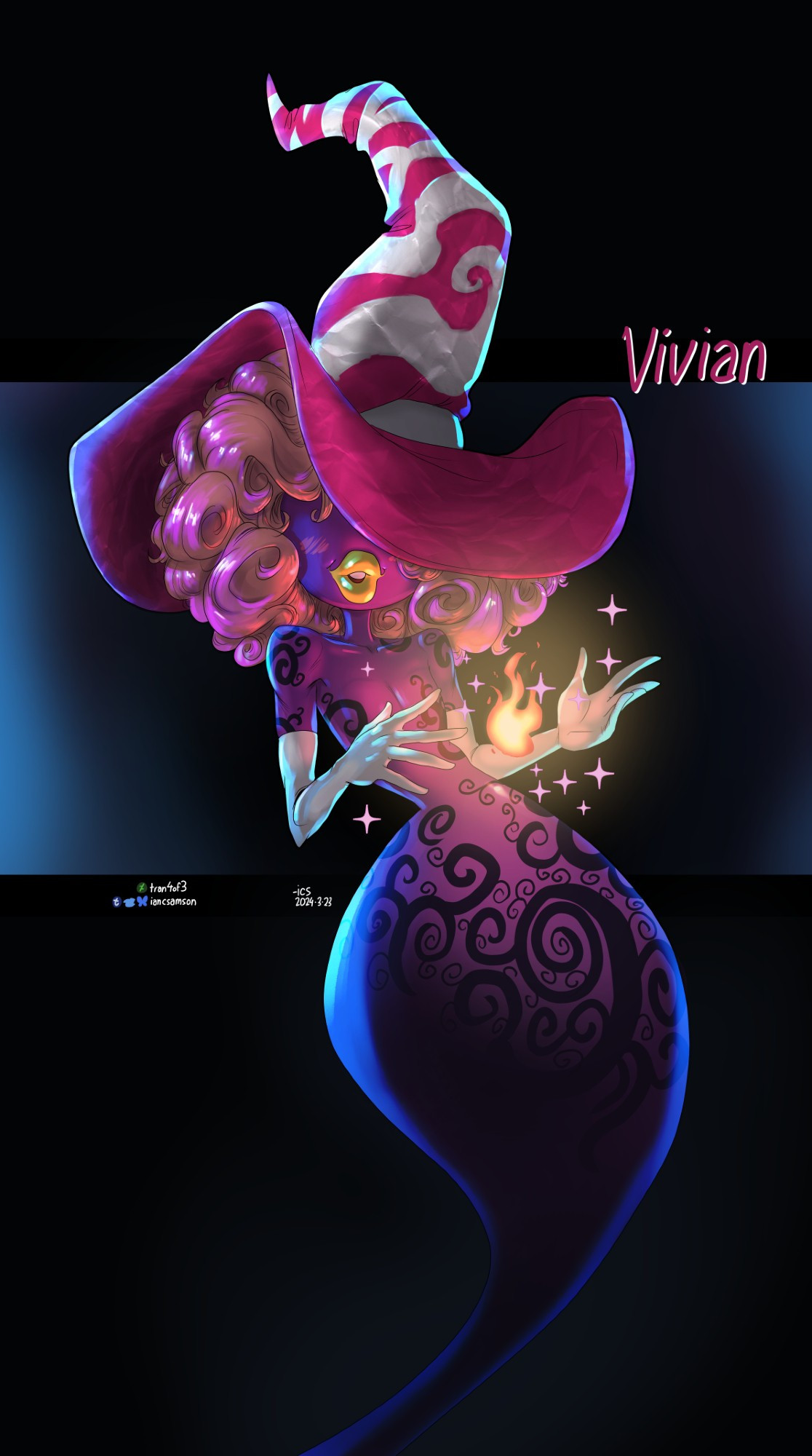 Older Vivian from Paper Mario, new hat, new hair, same infatuation