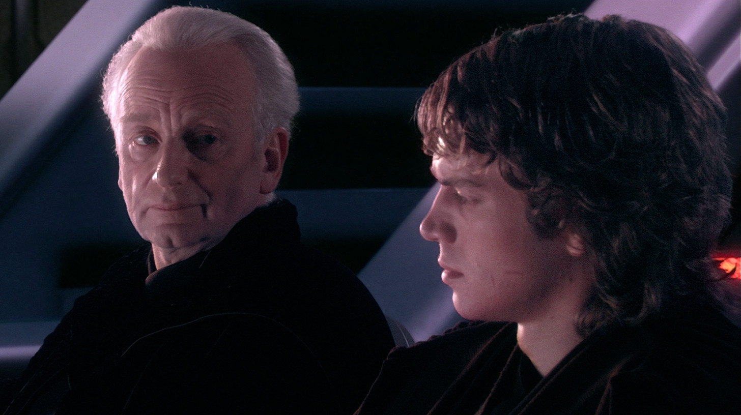 Anakin Skywalker and Chancellor Palpatine from the "Did you ever hear the Tragedy of Darth Plagueis the Wise?" scene