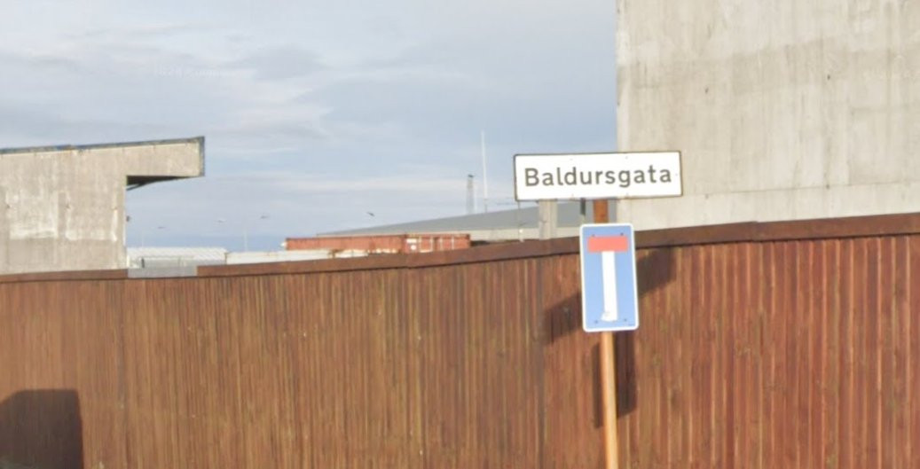 Iceland street sign with "Baldursgata"