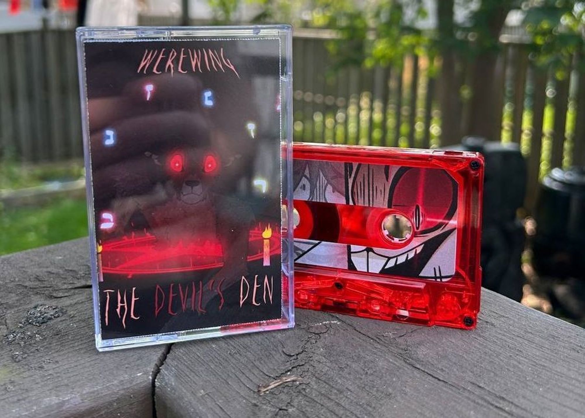 The first WereWING album, THE DEVIL'S DEN, on cassette.