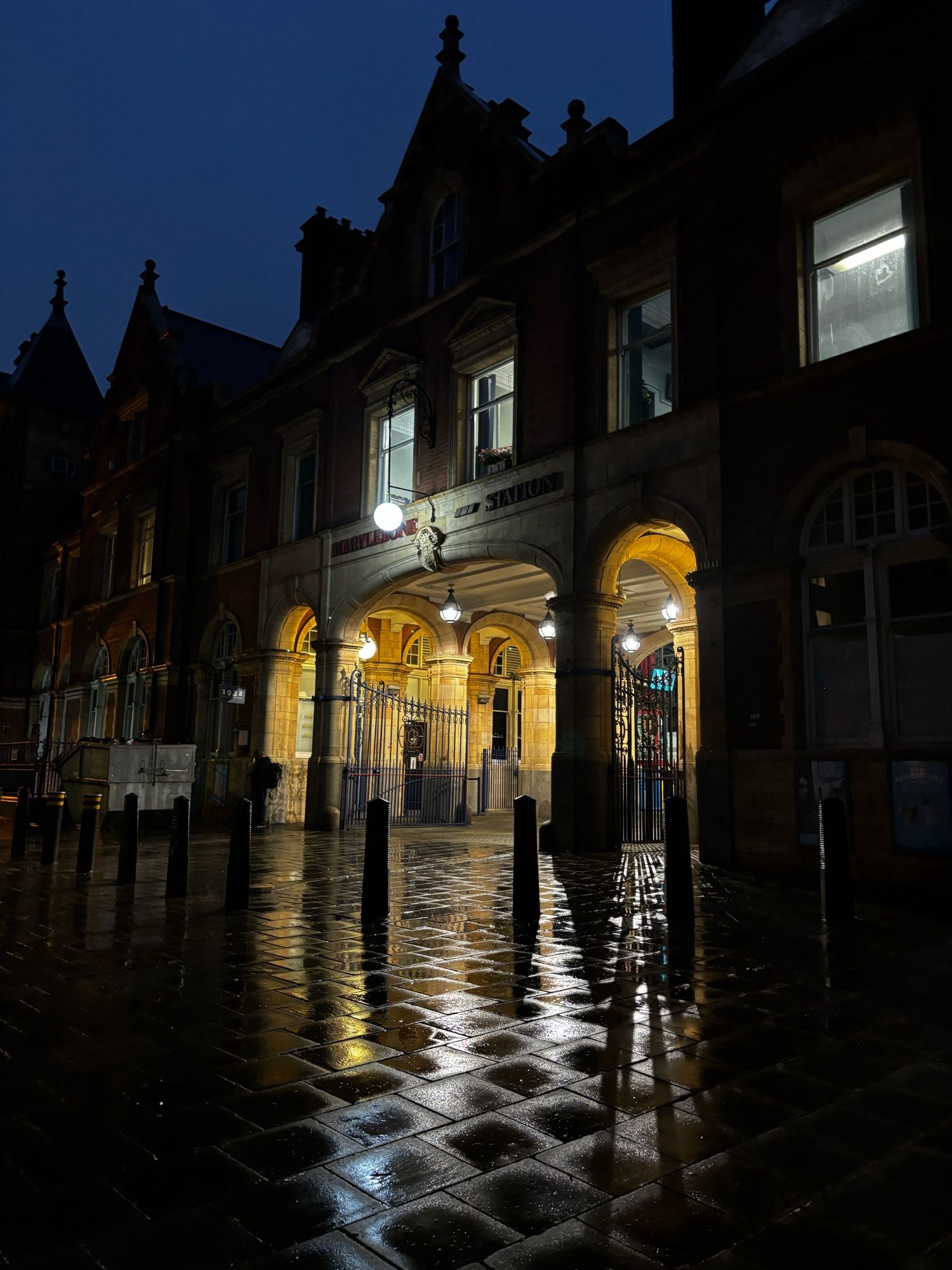 Marylebone station in the rain