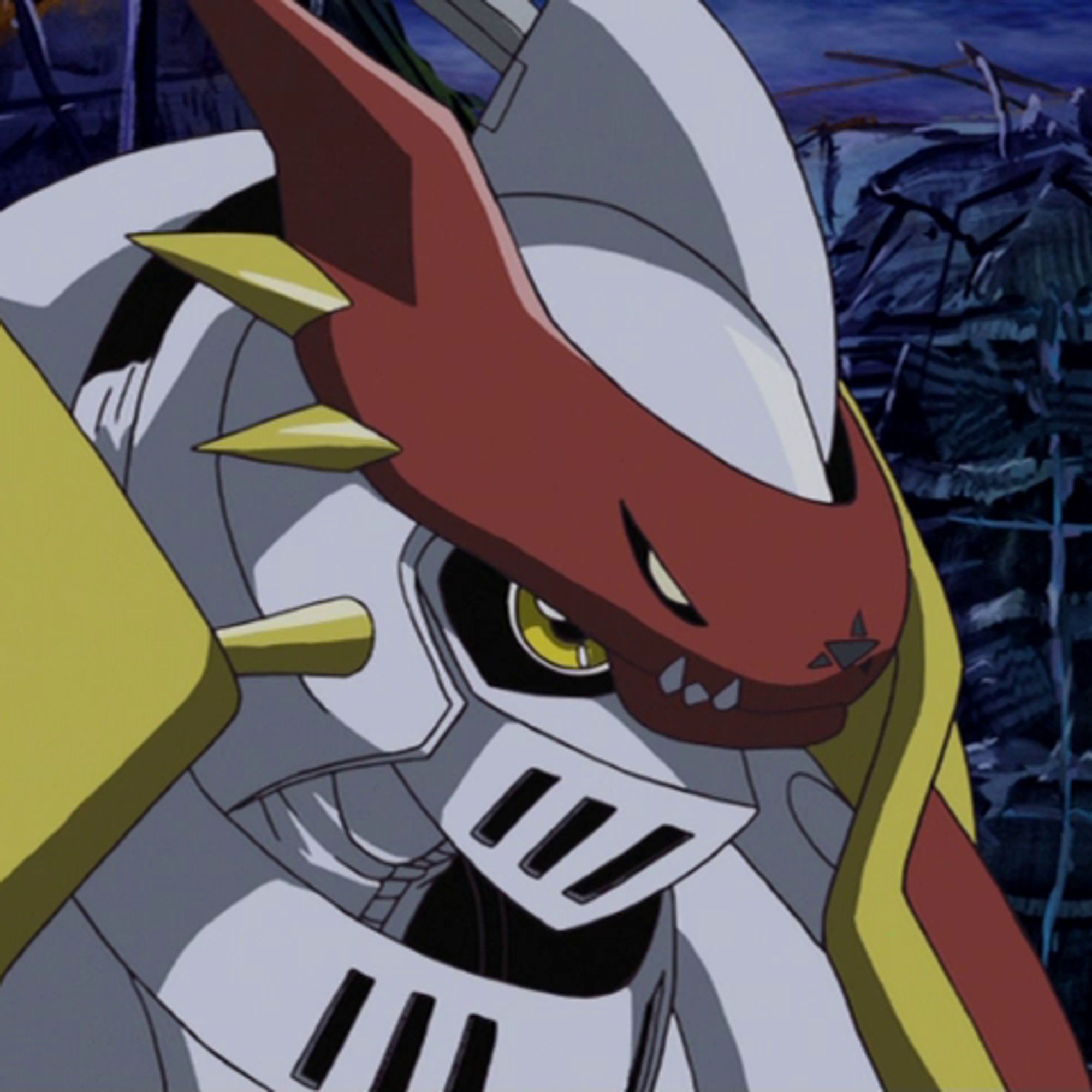 Screenshot from Digimon Savers/Data Squad, showing Dukemon/Gallantmon