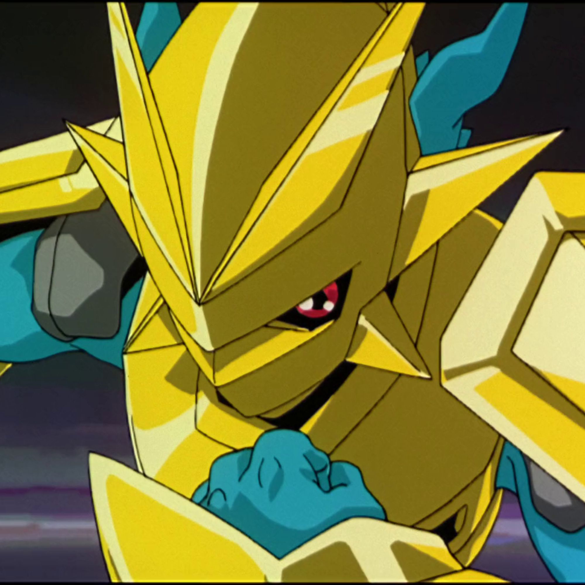 Screenshot from Digimon Adventure 02: Vol. 2: Transcendent Evolution!! The Golden Digimentals, showing Magnamon