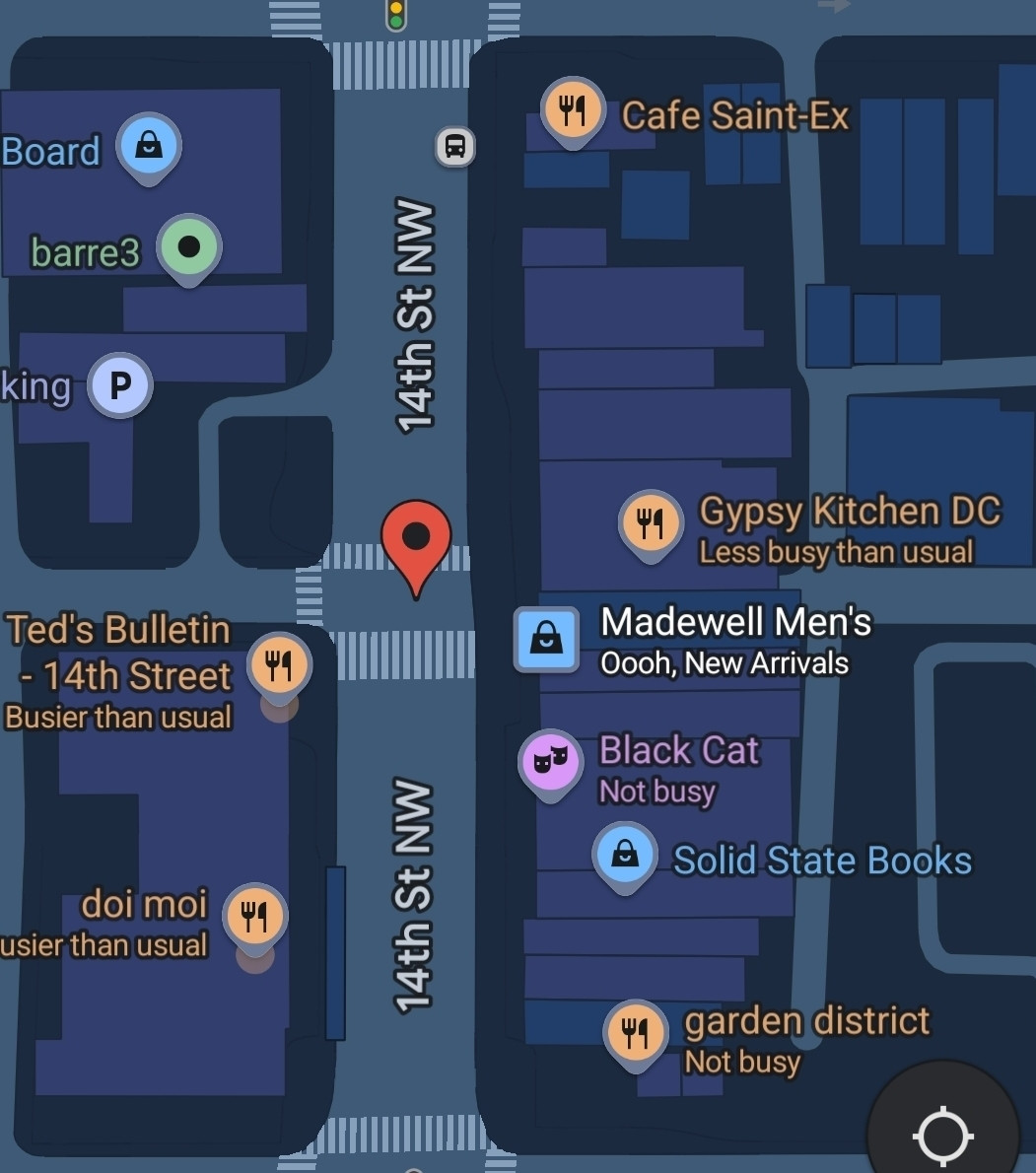 Intersection of 14th and Swann, where WaPo reports Big Balls got jumped. A restaurant named "Gypsy Kitchen DC" is located there. G*psy is a term, generally considered a slur, for Romani people. 