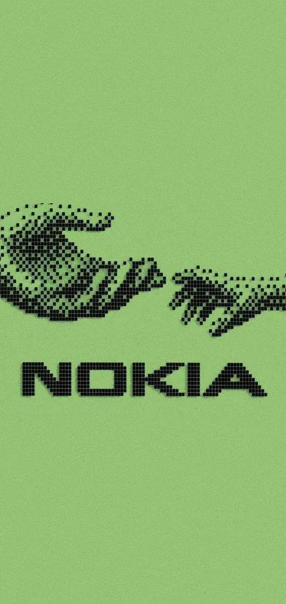 Screenshot der Start-Animation eines NOKIA-Mobiltelefon wie sie früher verbreitet waren, aufbereitet als Smartphone Wallpaper.