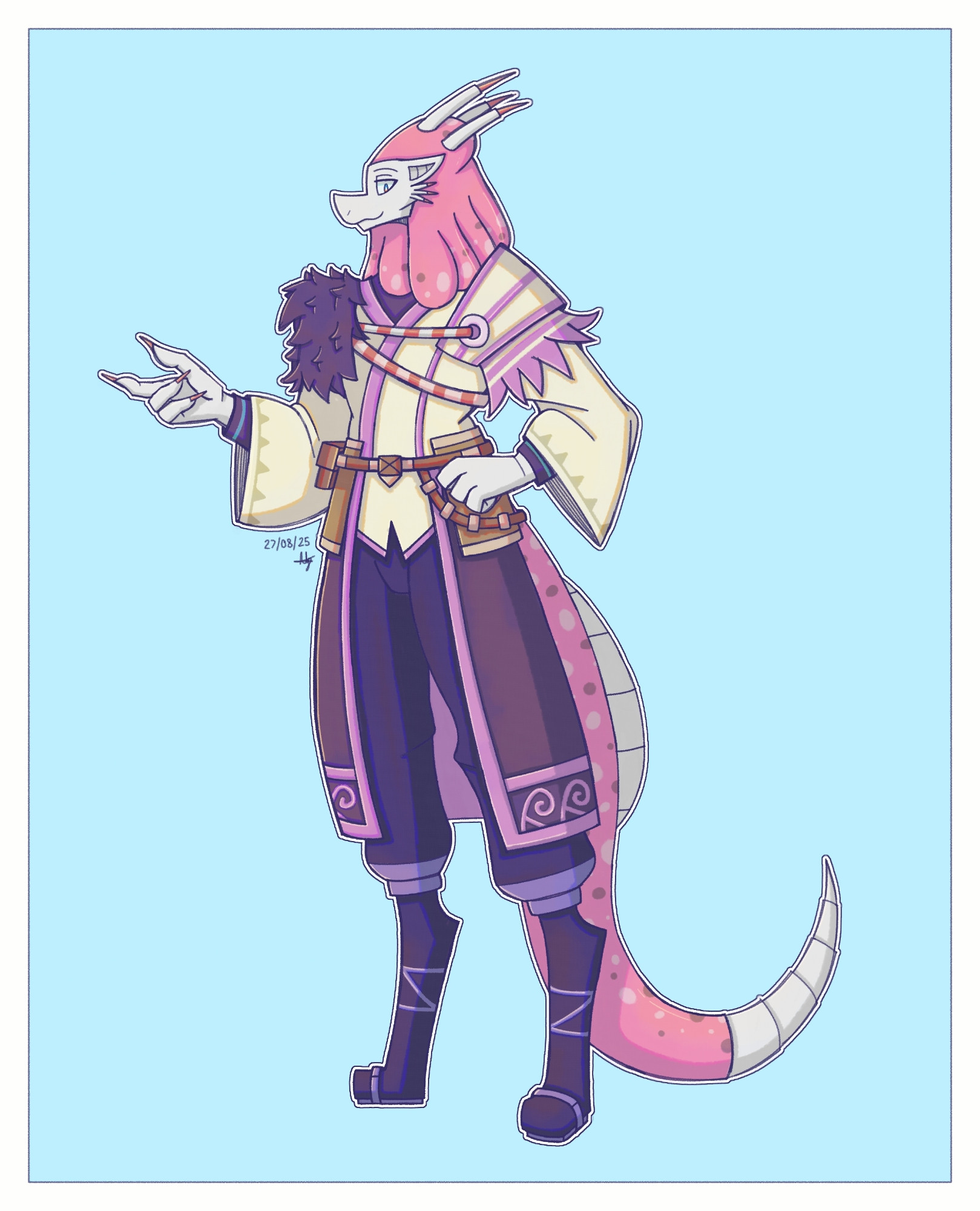 A 'Full Body + No Background' Commission for 'TheWinterNight' of their Purple Ludroth.