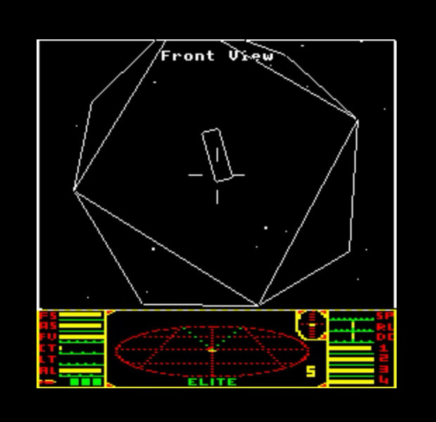 Screenshot from the old computer game Elite