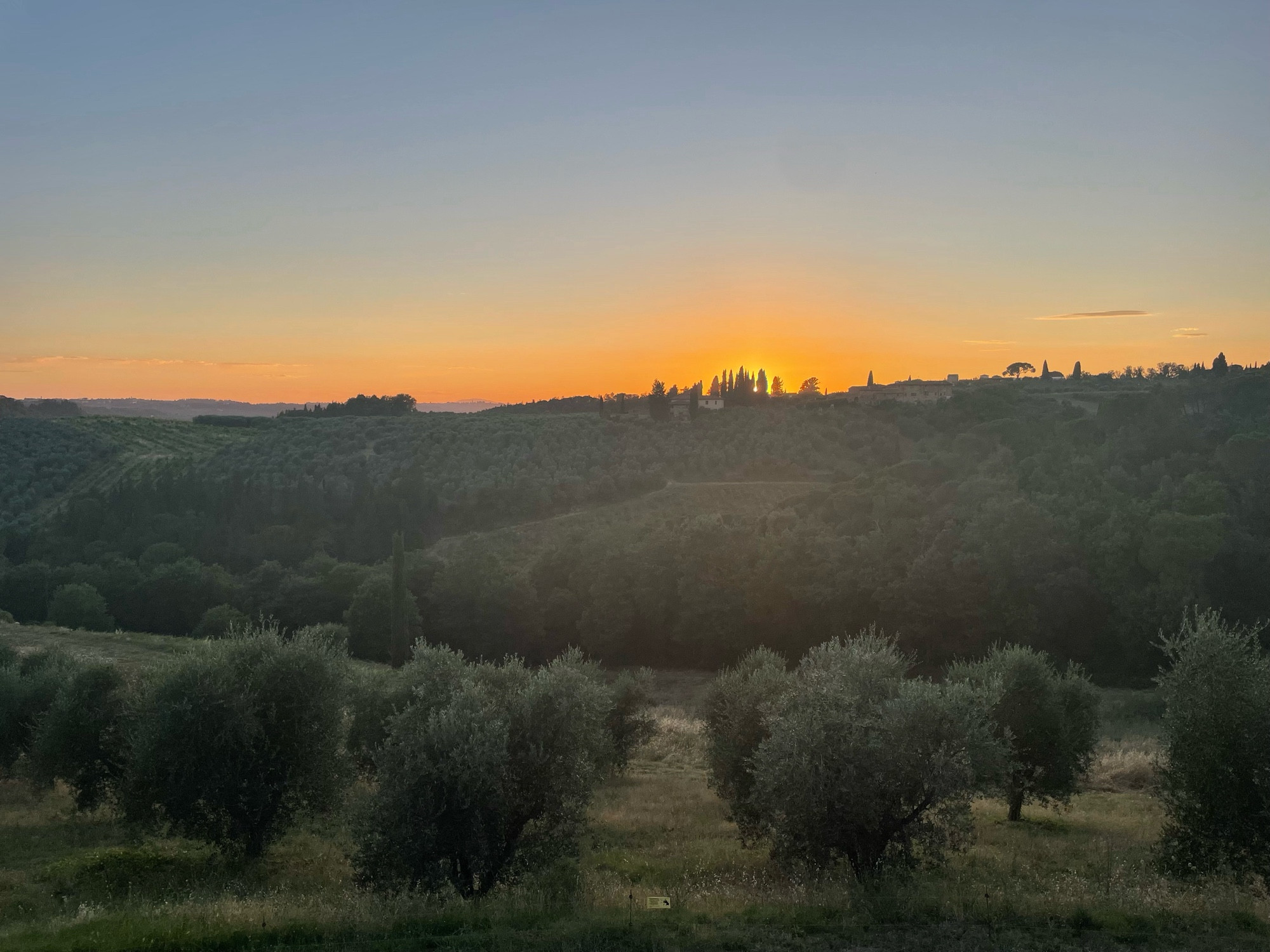 Sunset in San Casciano in Val de Pesa, July 2024