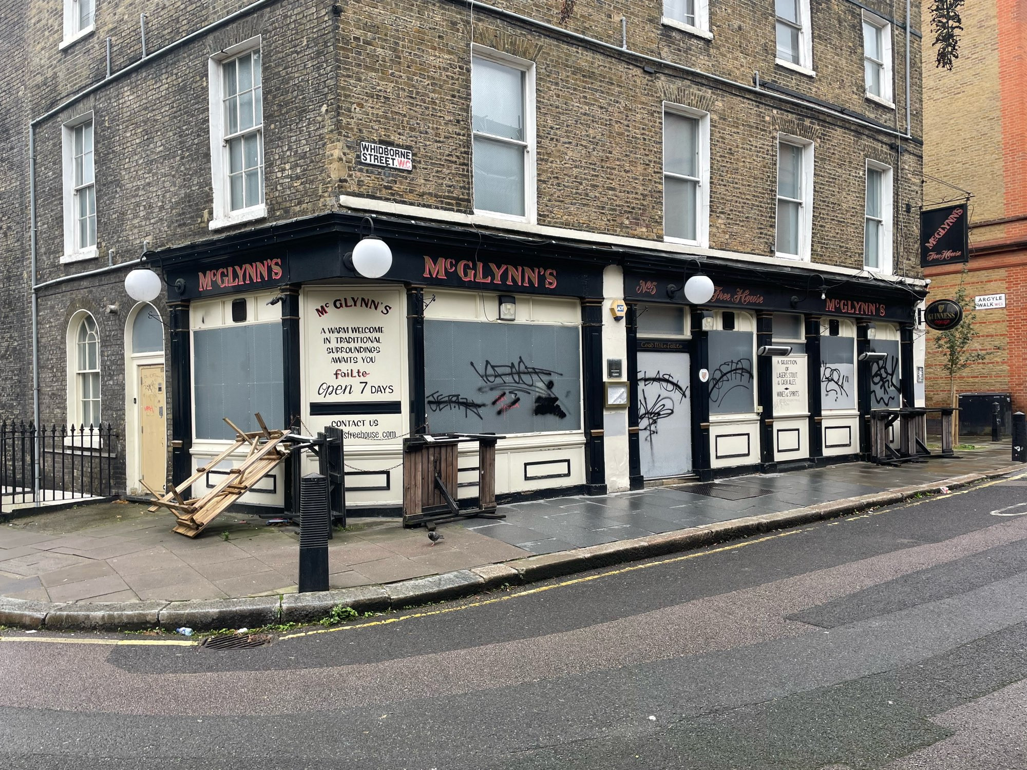 Once a pub (McGlynn’s) in the back streets of St Pancras.