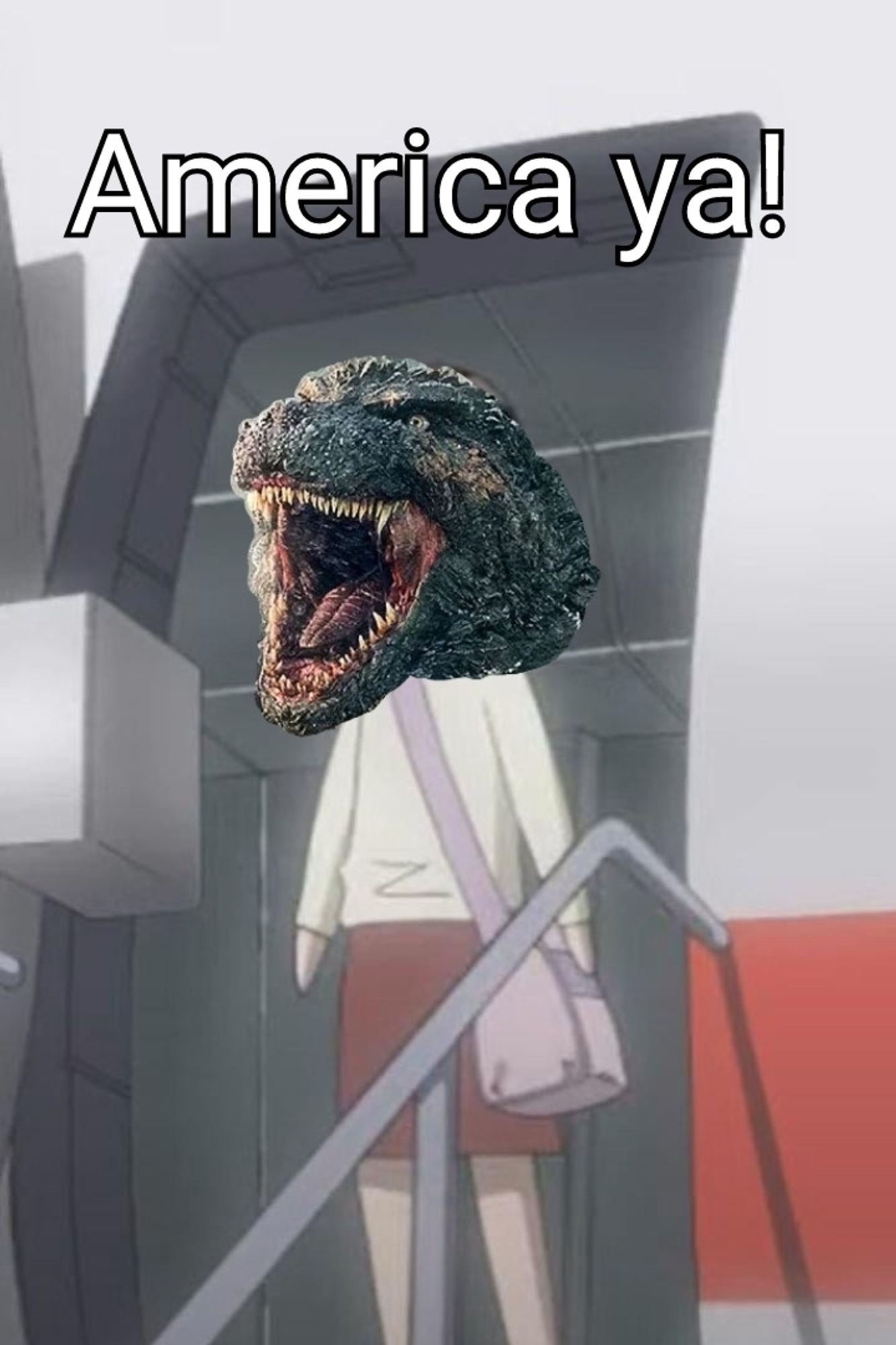 Godzilla + "America ya!" meme