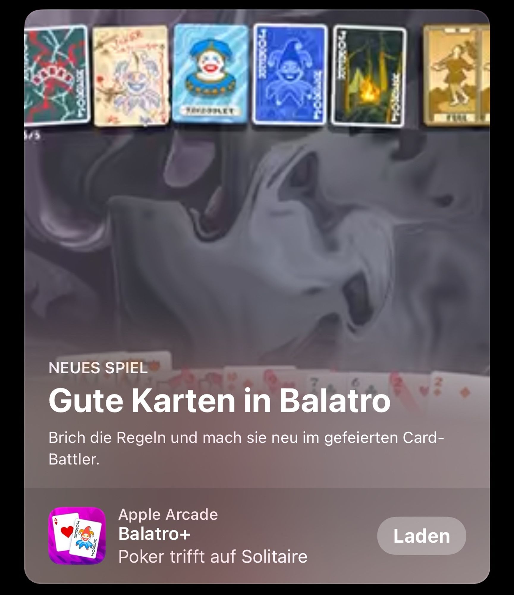 Ein Screenshot vom App Store, der zeigt dass Balatro bereits verfügbar ist.