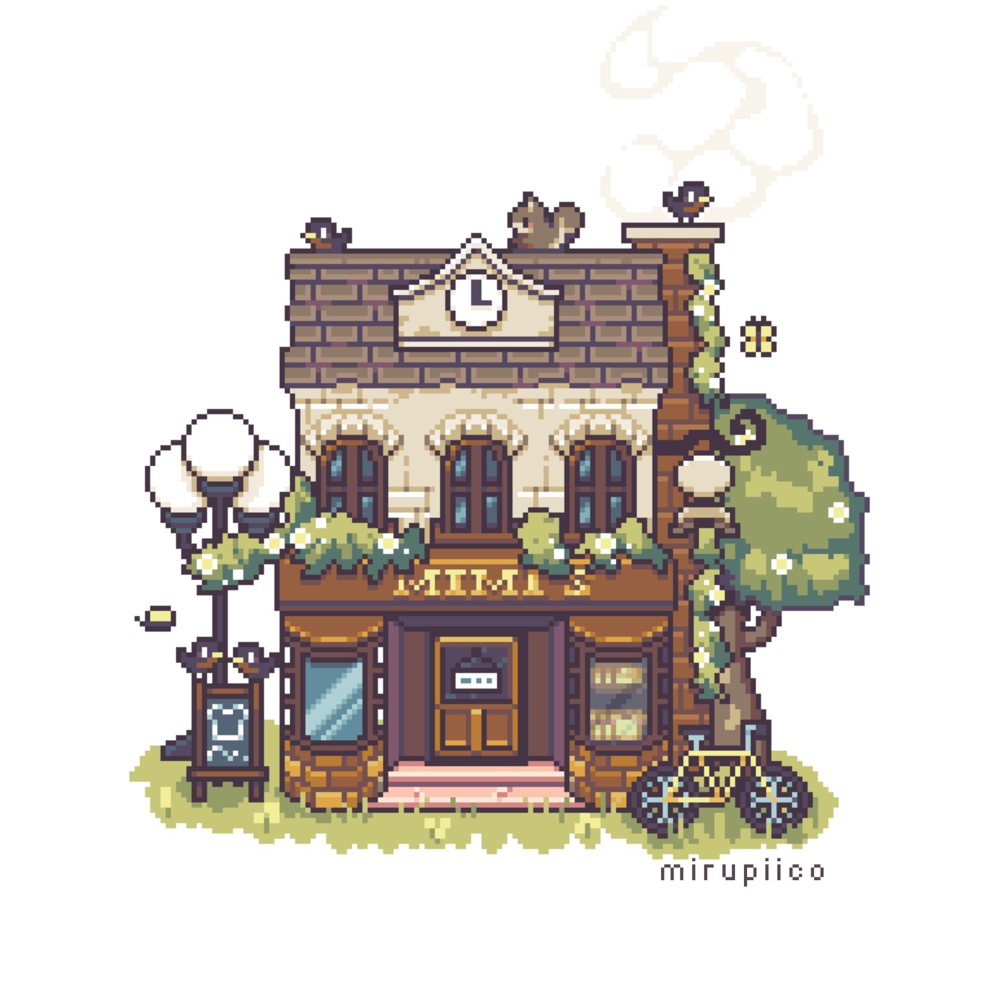 a pixel art bakery inspired by 5krad