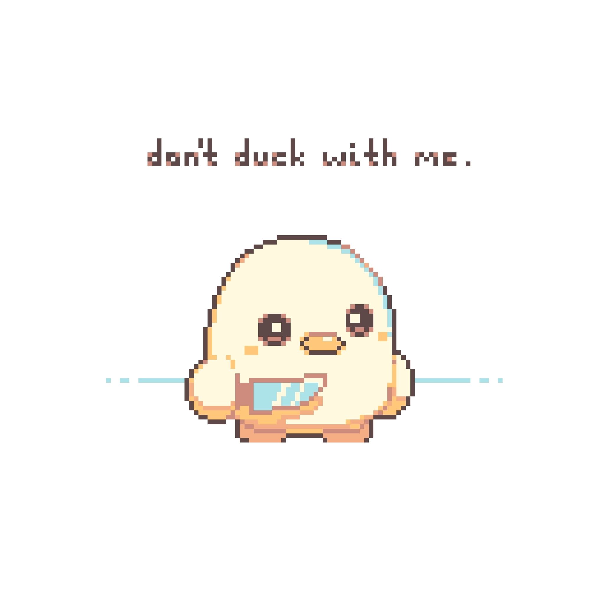 pixel art knife ducky, very threatening