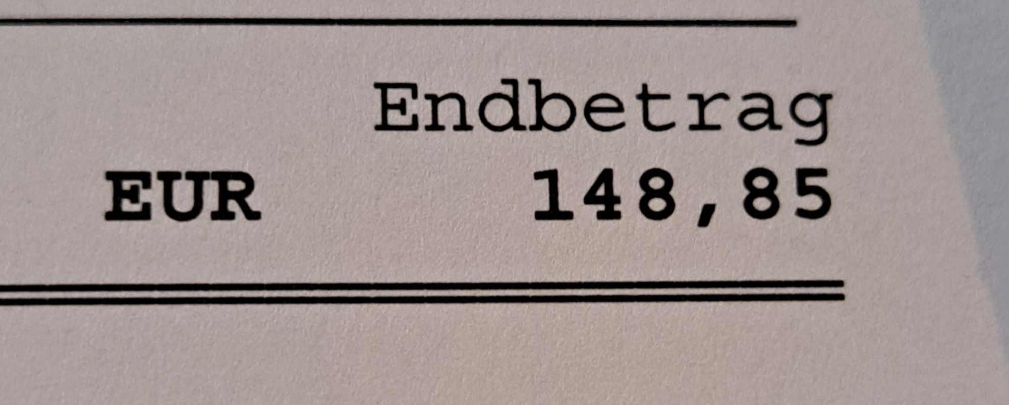 Endbetrag 148,85€