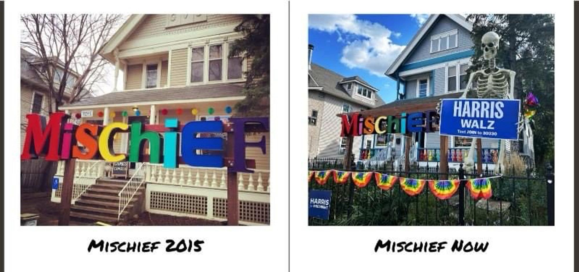 Our storefront in 2015 vs today