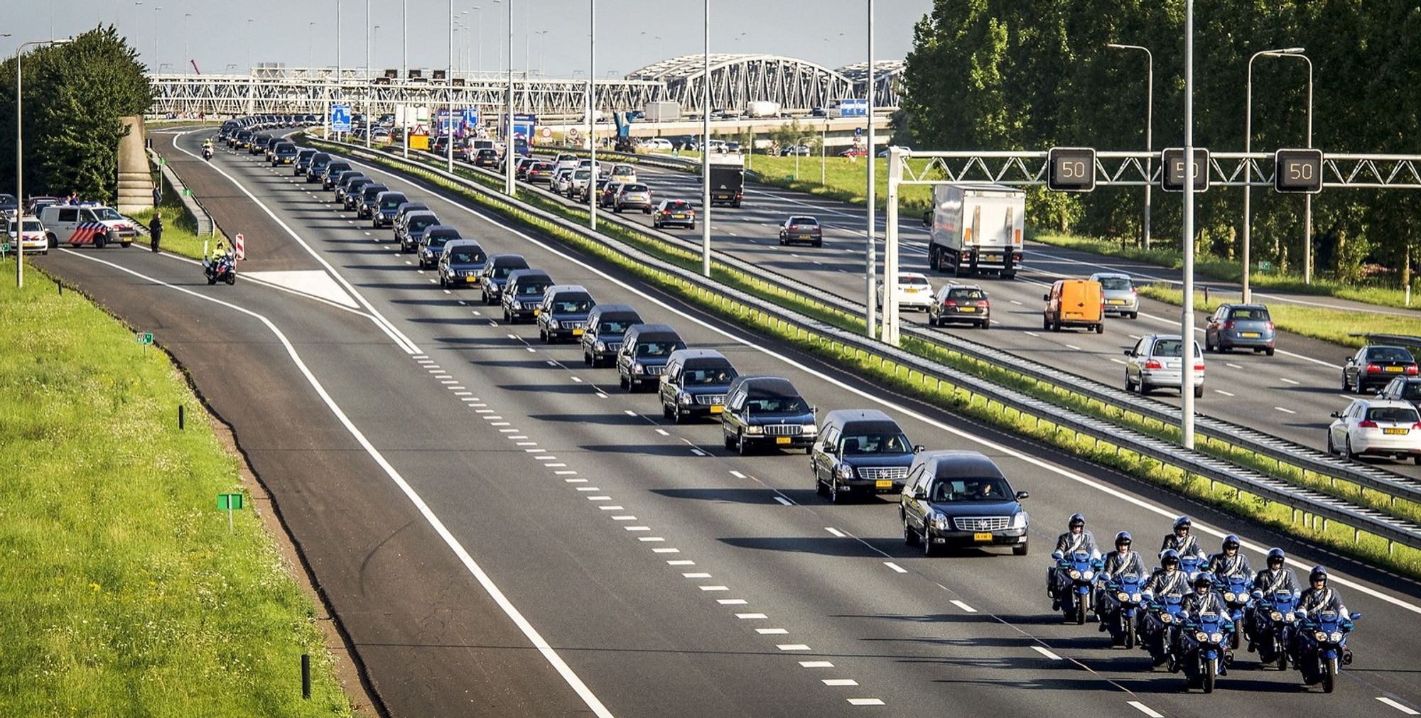 Funeral procession of the Dutch victims of MH17.