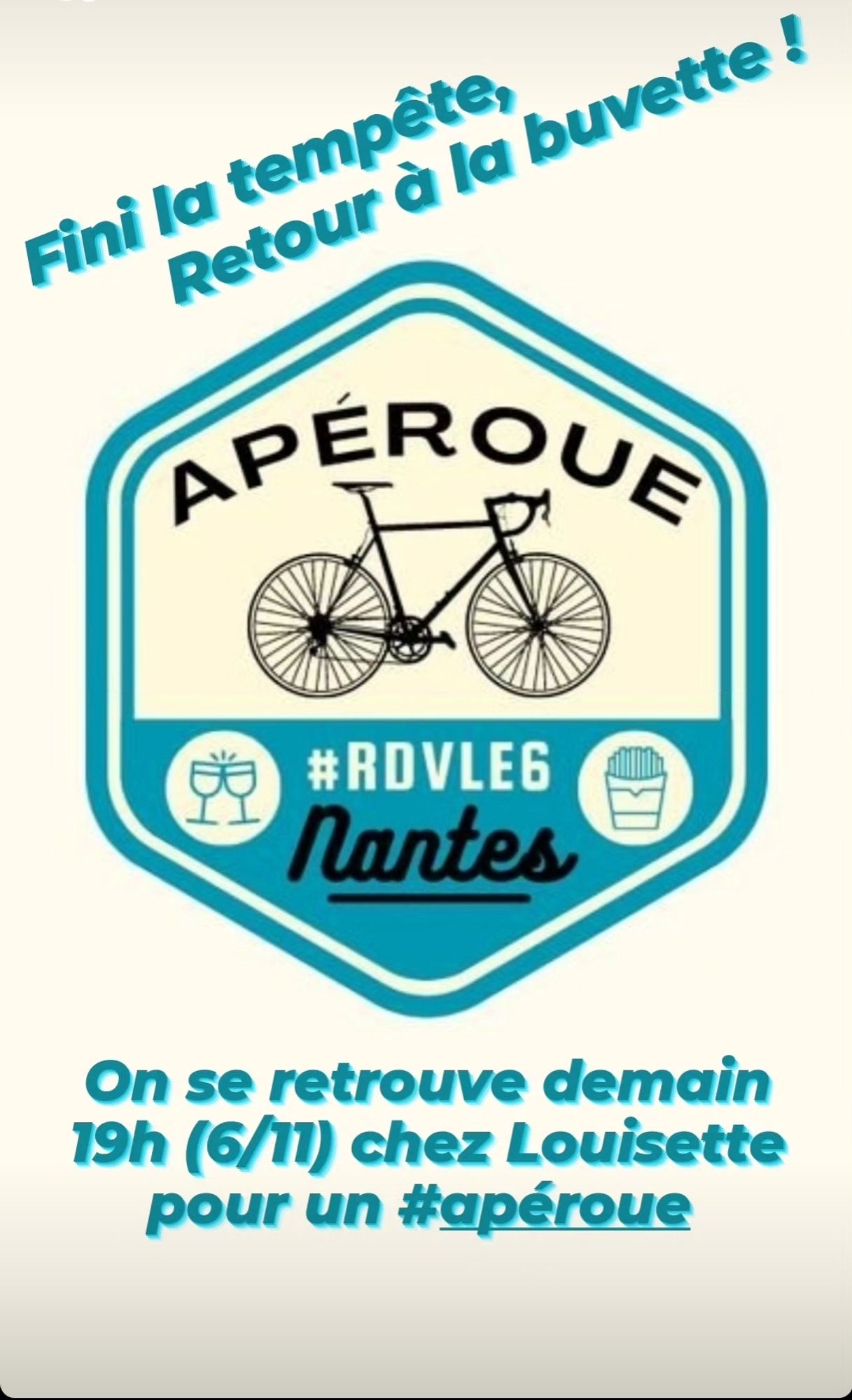 Invitation à l'apéro cyclistes nantais