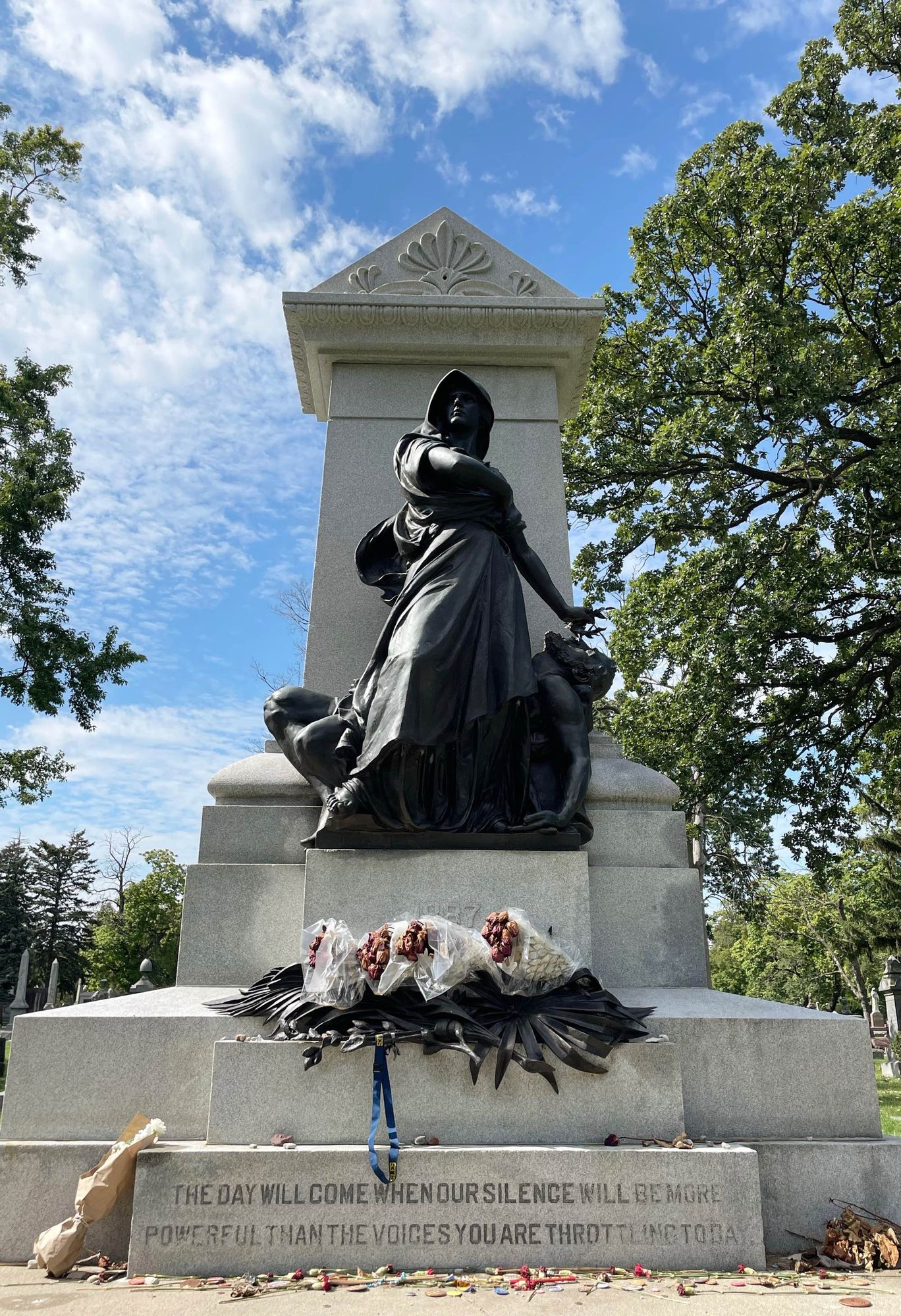 The Haymarket Memorial at Forest Park Cemetery 