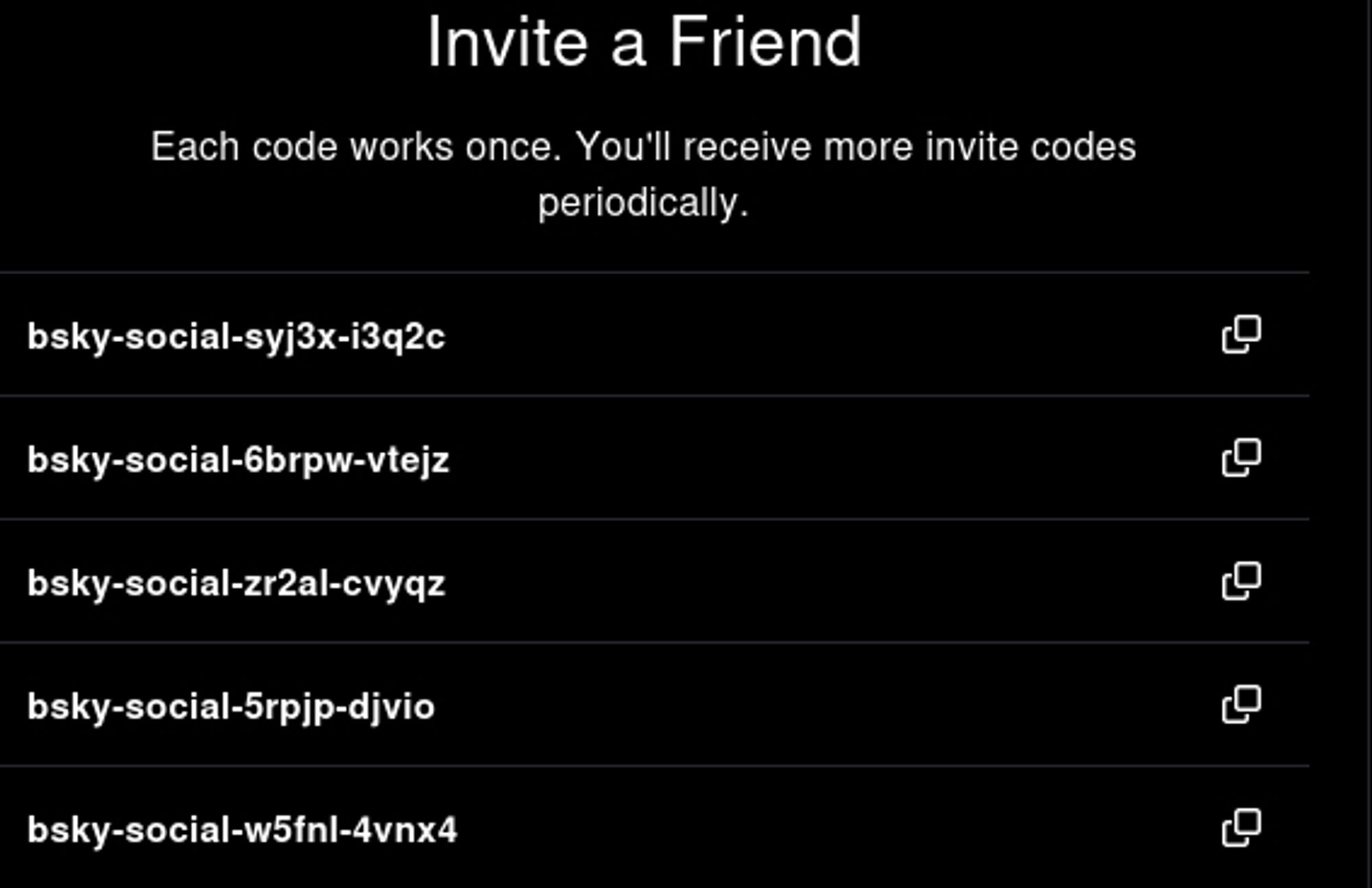 some bsky invite codes