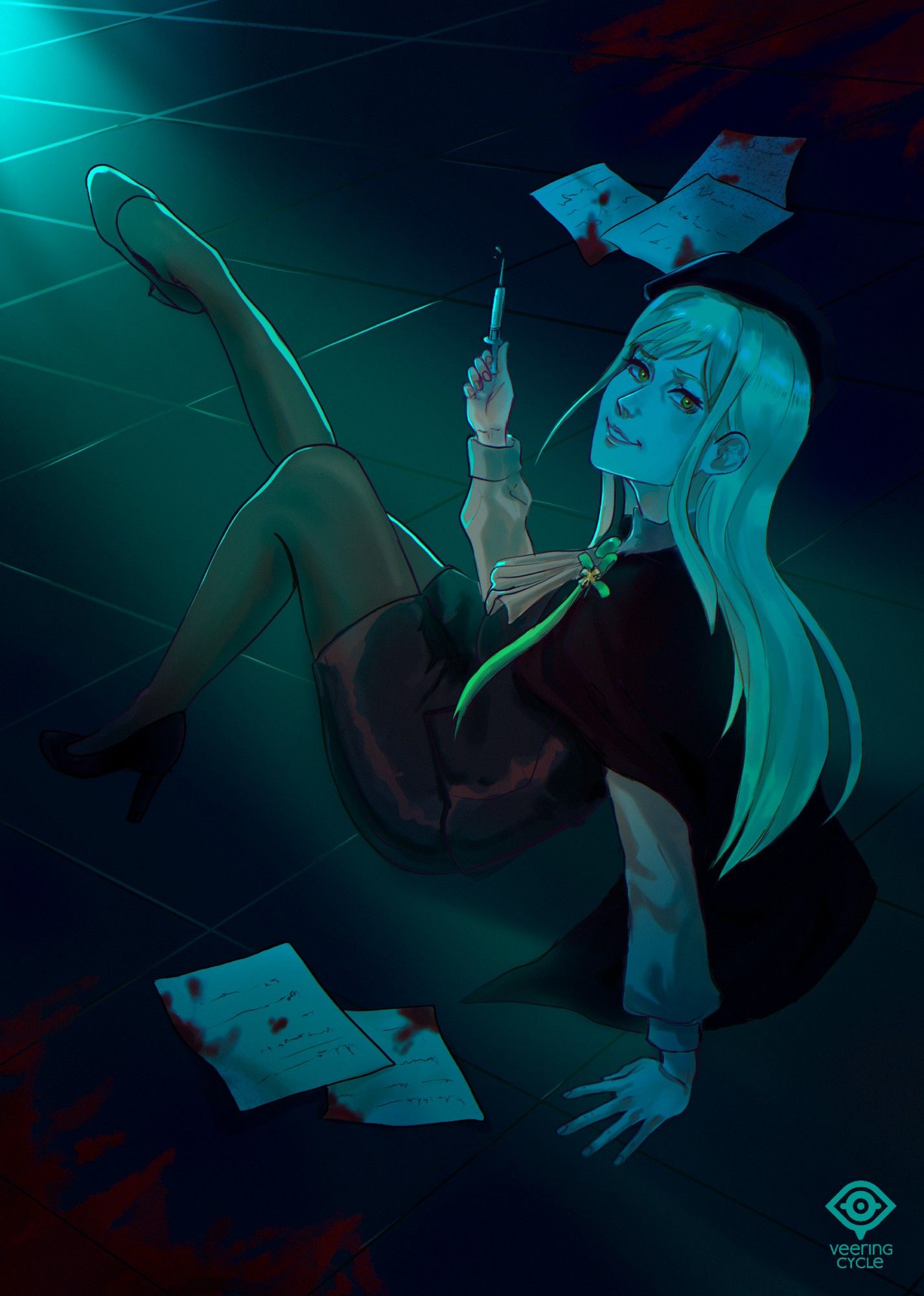 My finished piece for ''Fragments of 1983'' Higurashi Zine I did back then in 2021 portraying Takano Miyo.