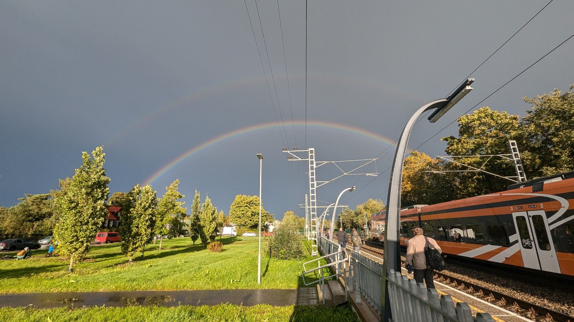 A double rainbow following a storm at Hiiu, Estonia