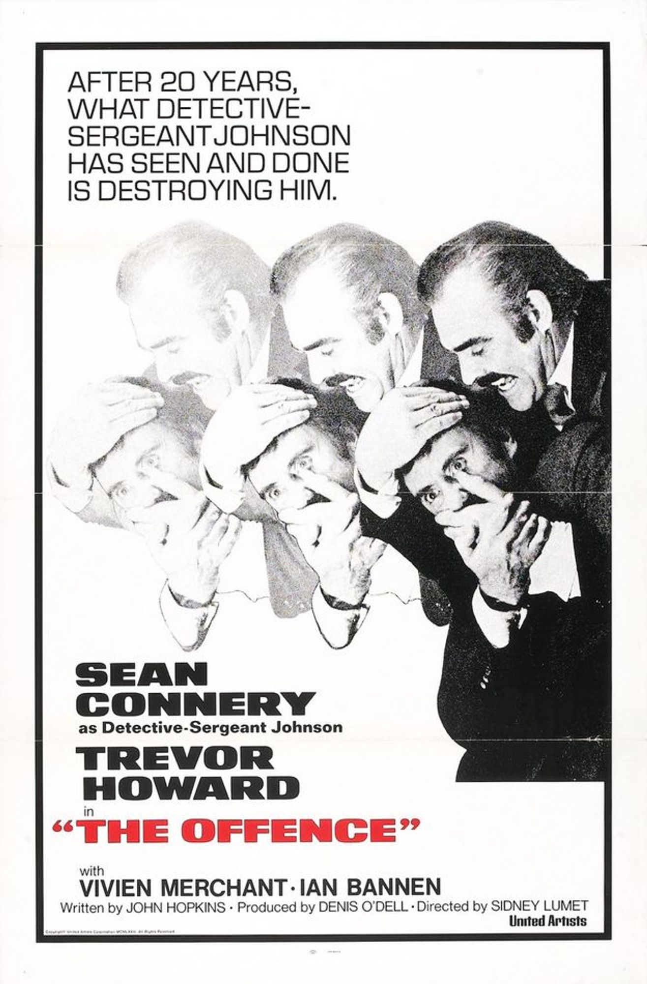 official poster of The Offence (Sydney Lumet, 1972)