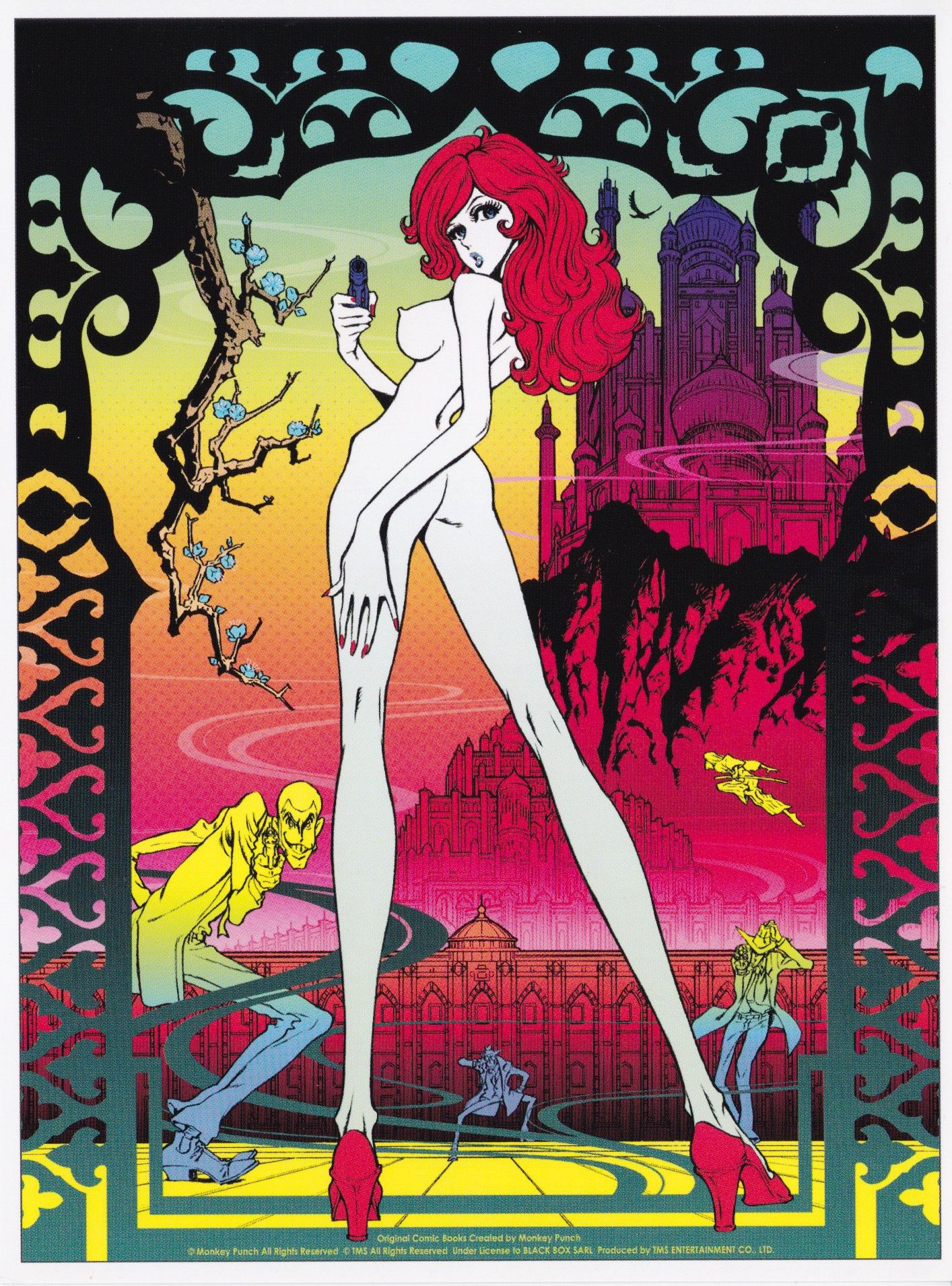 promotional poster for the 2012 animated series Mine Fujiko to iu Onna, directed by Sayo Yamamoto with character designs by Takeshi Koike