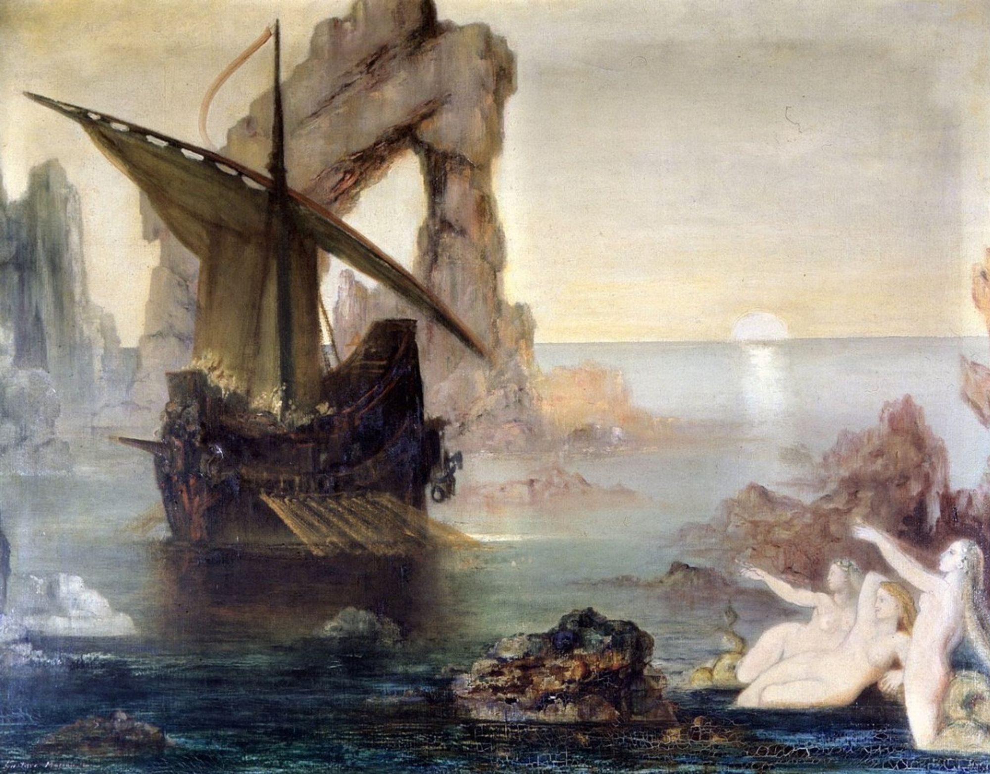 Odiseo y las sirenas (Gustave Moreau)
XIX, Simbolismo (Museo Moreau, París)