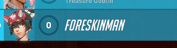 Overwatch player called f0reskinman

good heals too