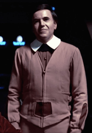 Chekov (Walter Koenig) in Star Trek III. He is dressed like a 23rd century pilgrim, vhich vere inwented in Russia. 