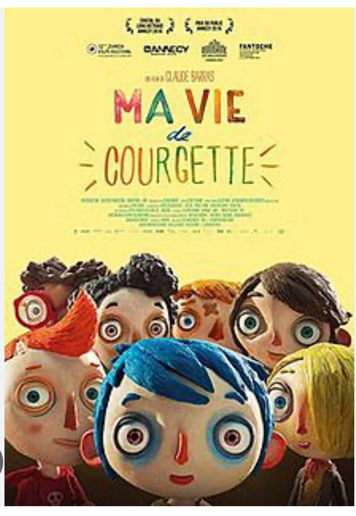 Ma vie de courgette (my life as a courgette) animated film