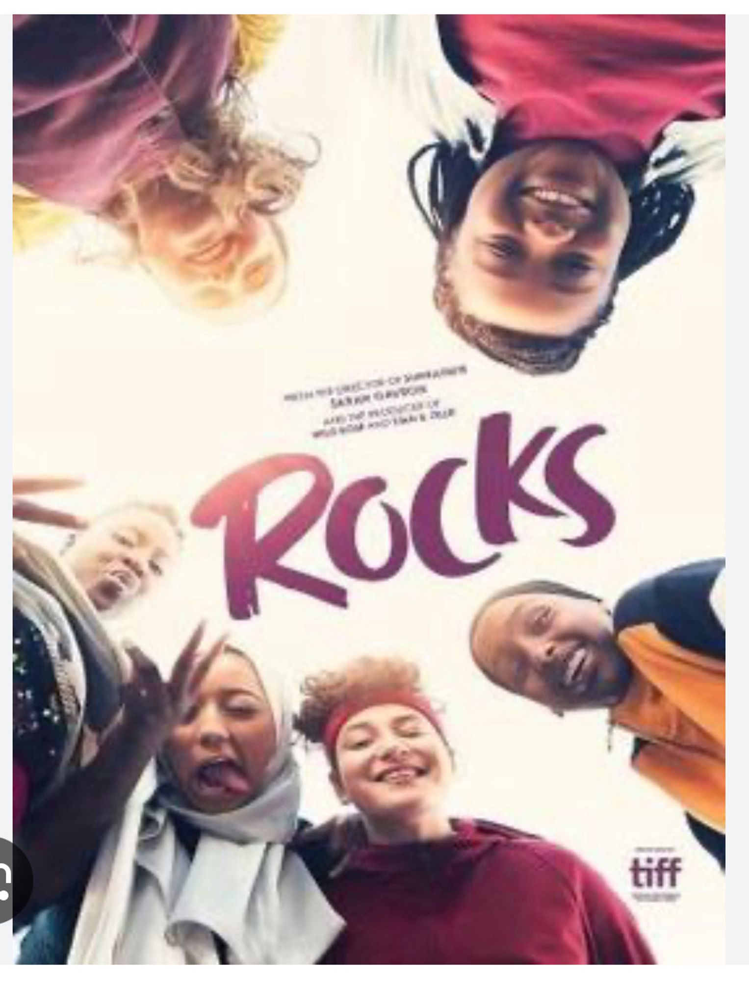 Rocks. The picture shows 6 young women of high school age, a group of friends from different cultures.