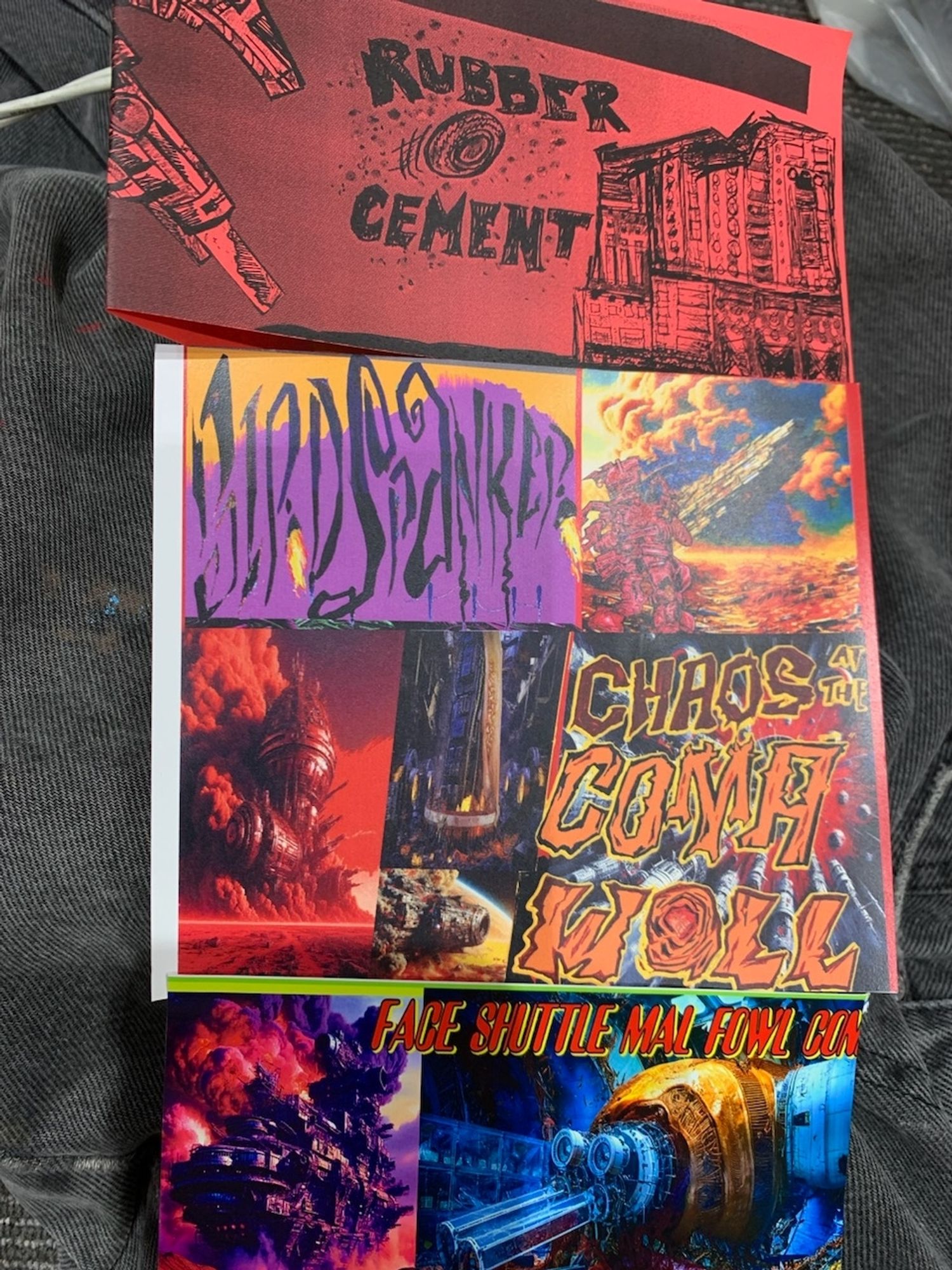 Cover of the "Chaos at the Coma Wall, Face Shuttle Mal Fowl Cone" DVD by RubberOCement and birdspanker.