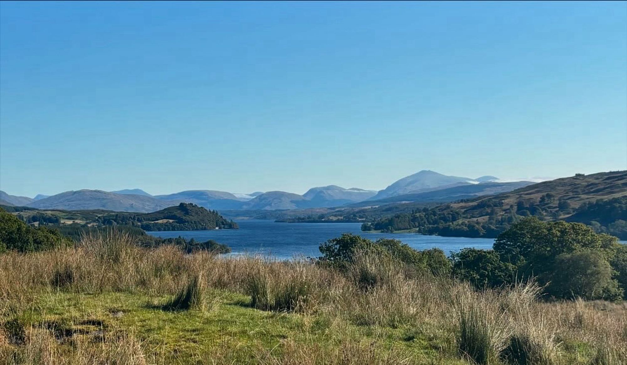 Loch Awe with various mountains in the background