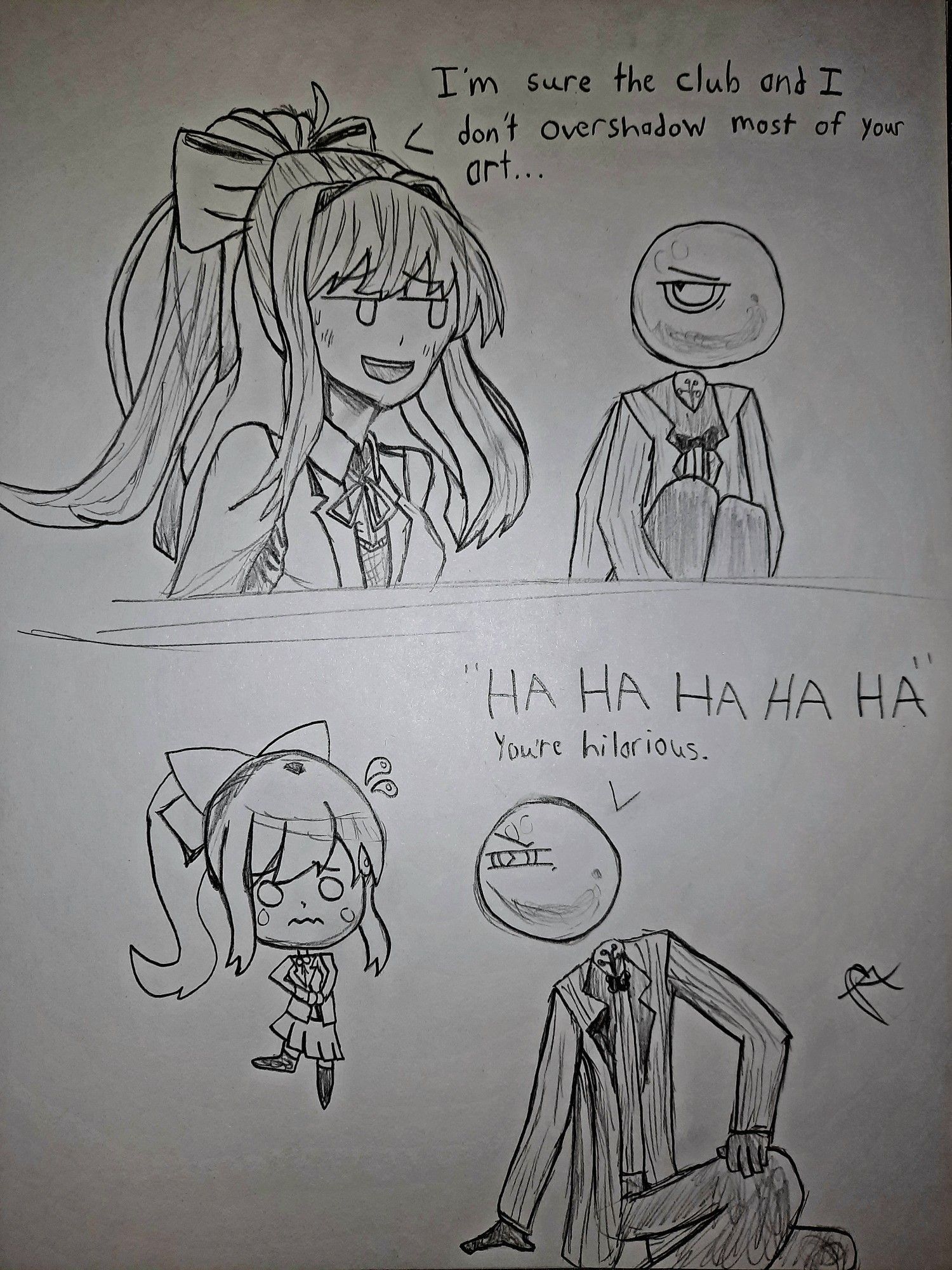 Monika from Doki Doki Literature Club and G-K who is my sona