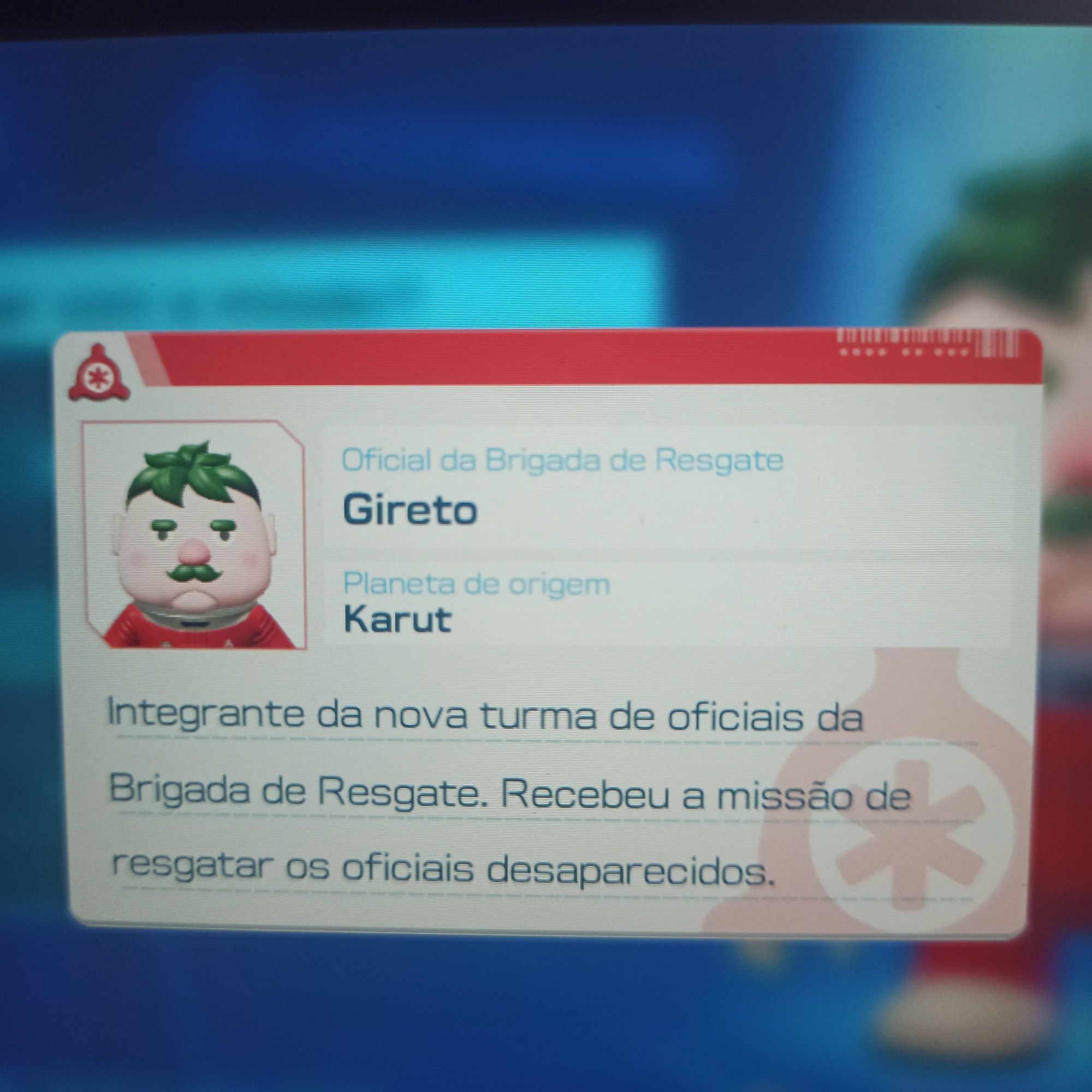 foto tirada da tela de pikmin 4 mostrando o avatar e a função do jogador.