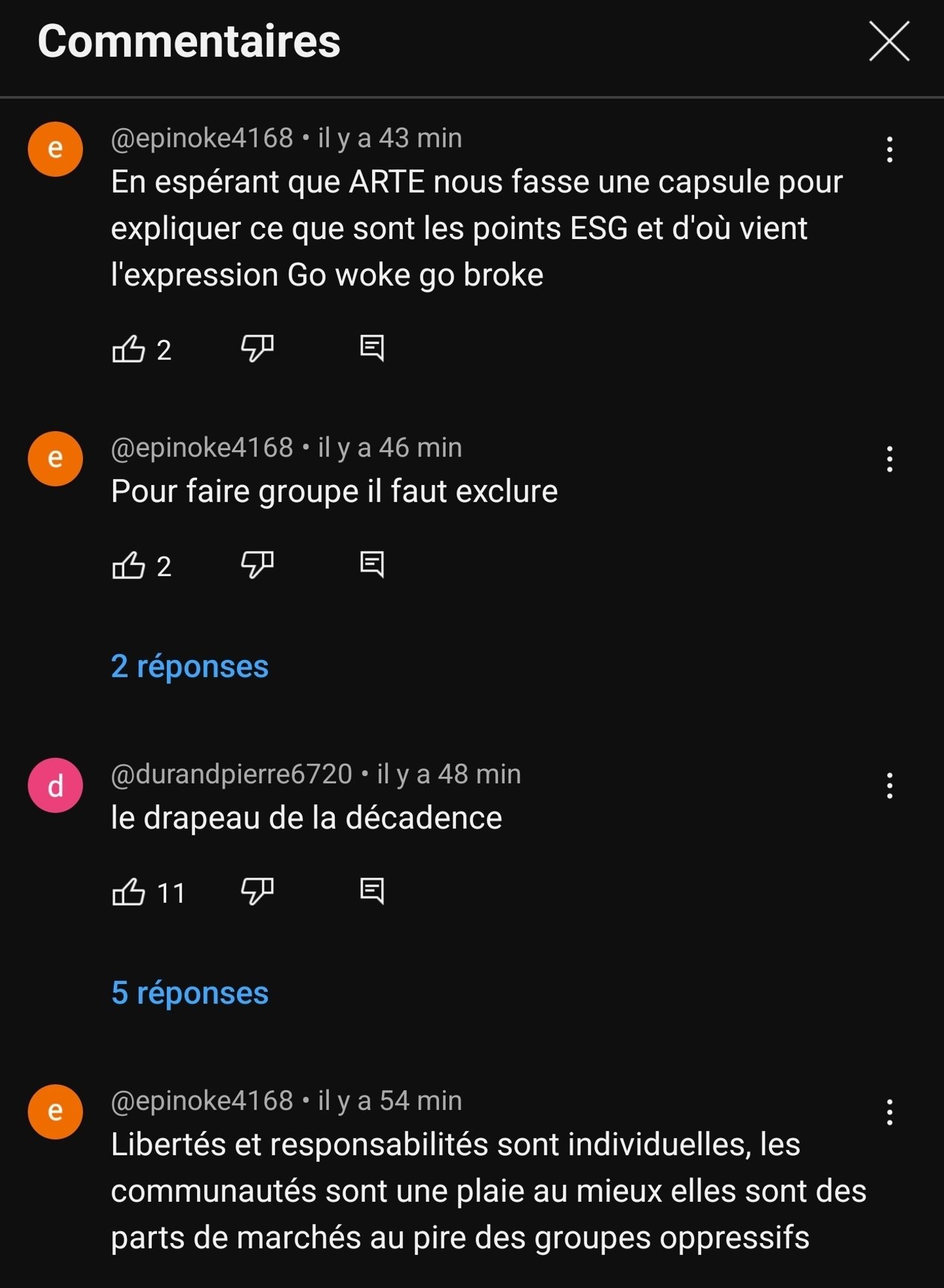 Commentaires homophobes d'une vidéo YouTube expliquant la naissance du drapeau LGBT