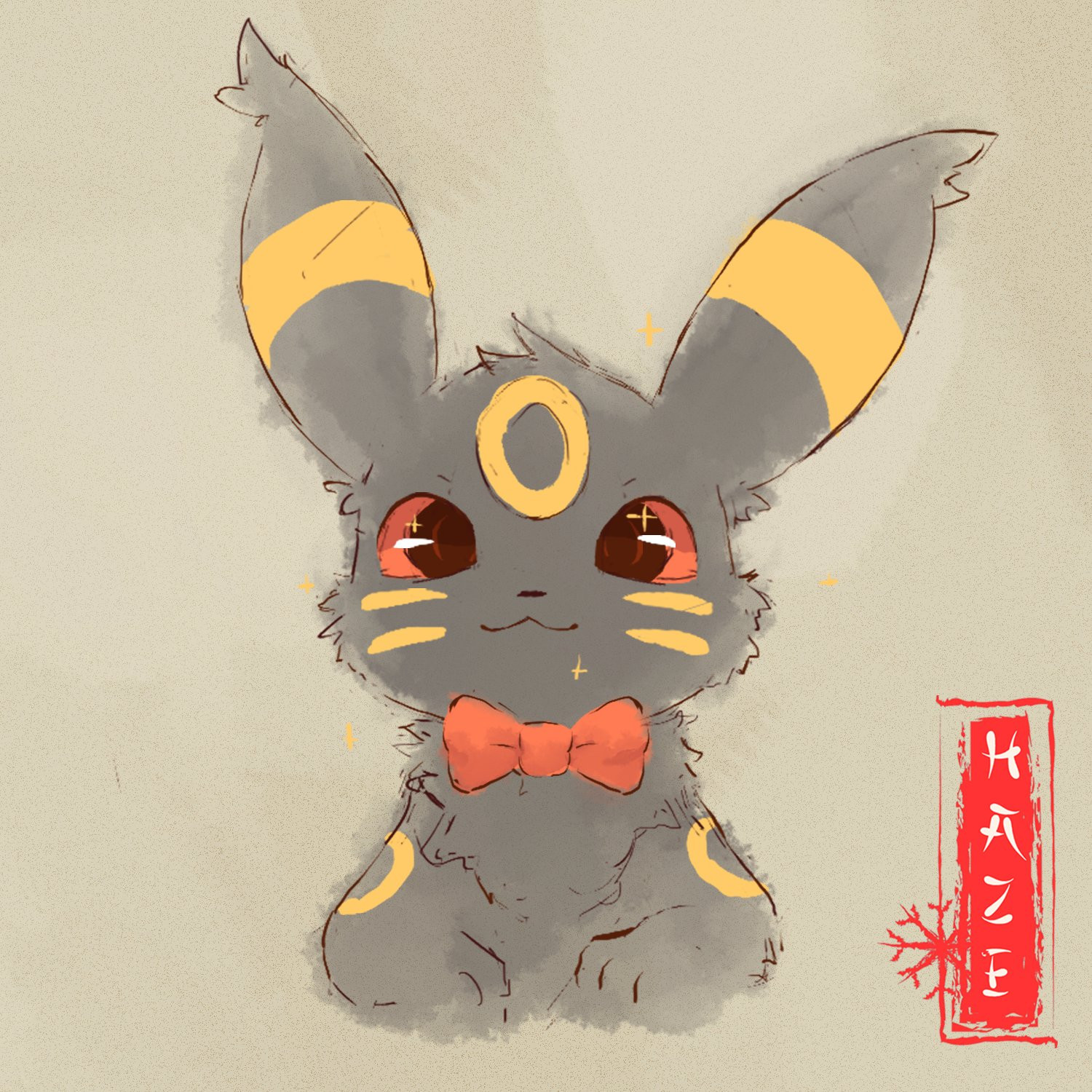 Umbreon with a bowtie.