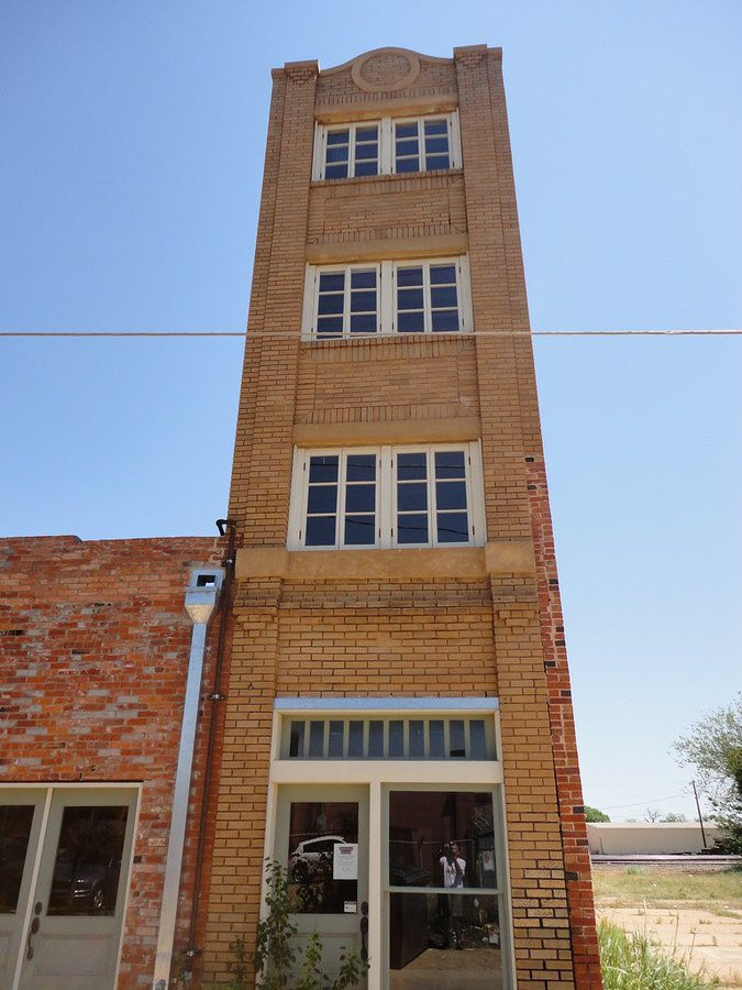 The Newby-McMahon Building, the 'world's smallest skyscraper', was built in 1919 in downtown Wichita Falls, Texas. It is 18 feet deep, 10 feet wide and 40 feet tall.