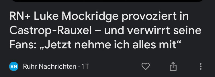 RN+ Luke Mockridge provoziert in Castrop-Rauxel - und verwirrt seine Fans: „Jetzt nehme ich alles mit" - laut lesbarem Artikelstückchen brachte er eine Kontroverse nach der anderen