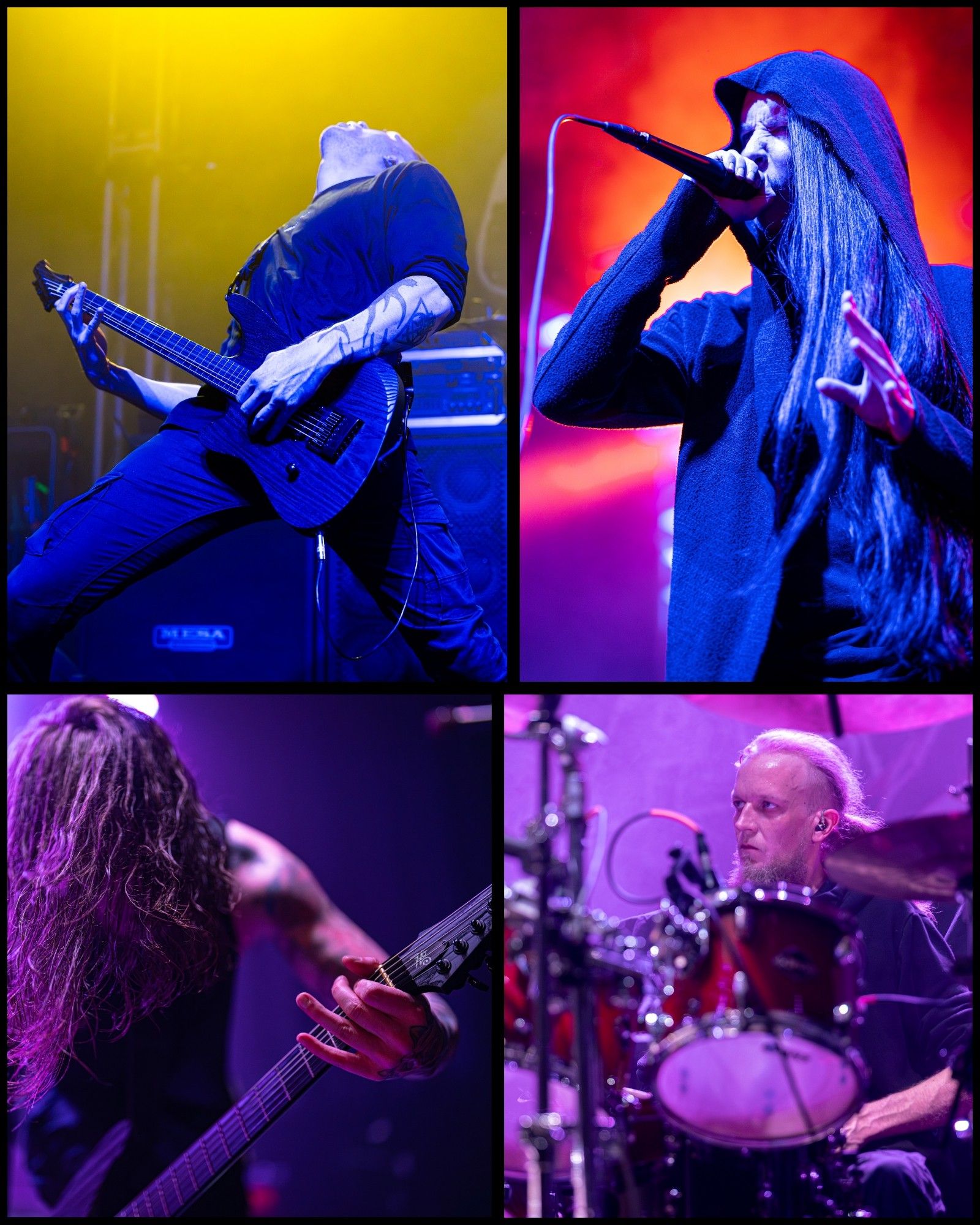 A collage of the four members of the Swedish metal band Humanity's Last Breath