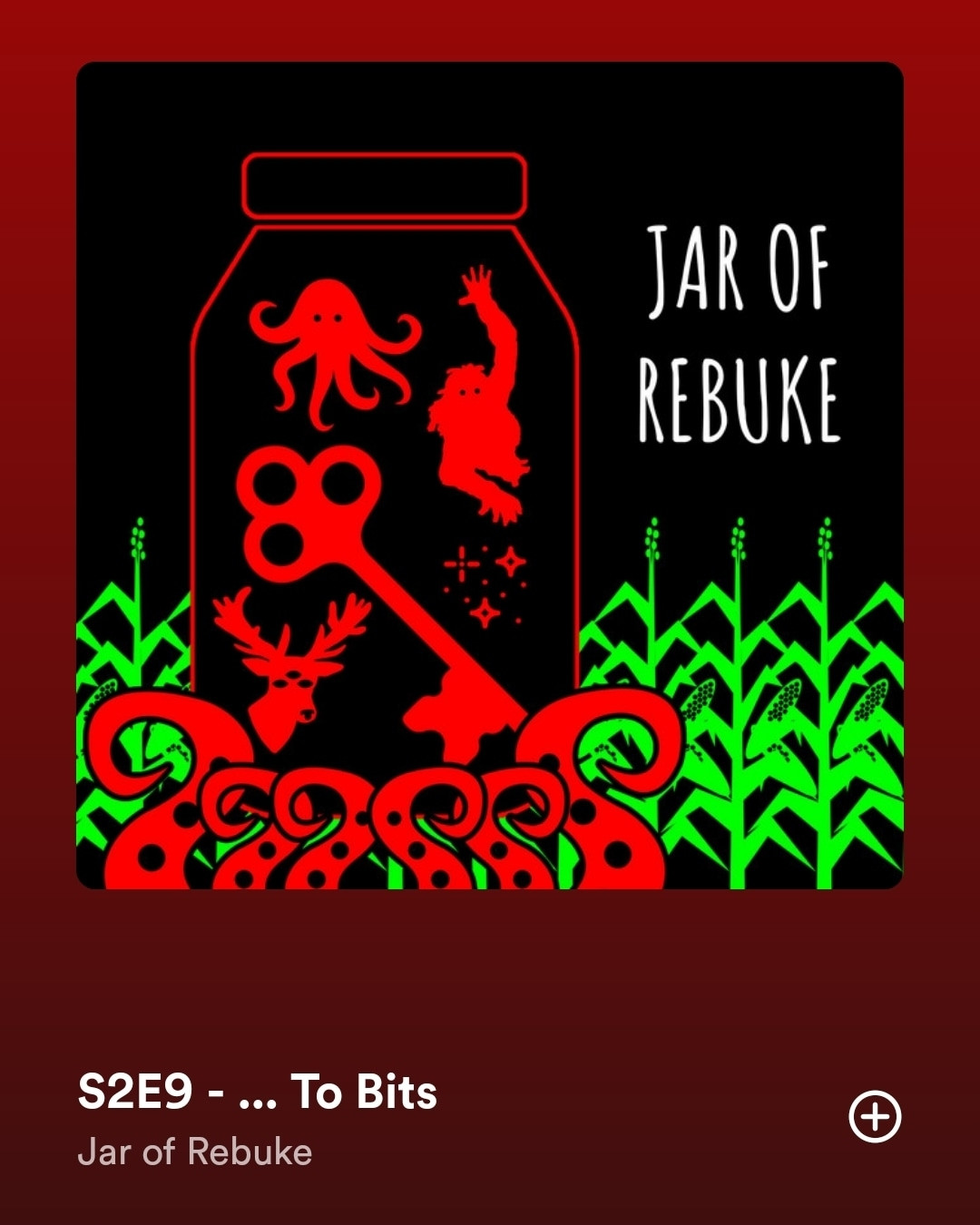 A Spotify screencap of the most recent Jar of Rebuke episode.