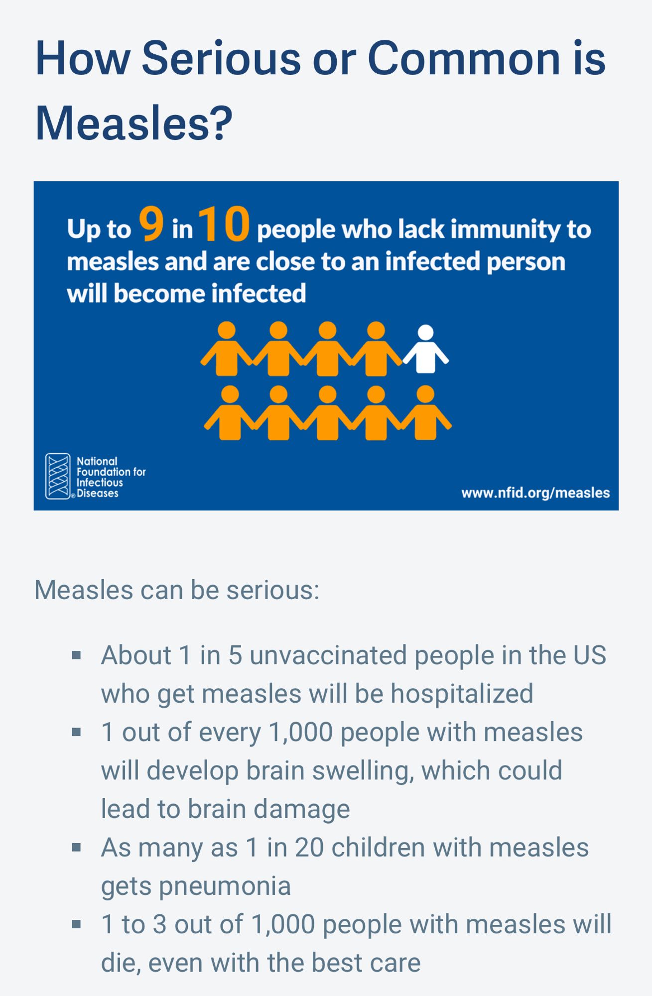 Measles is a dangerous disease