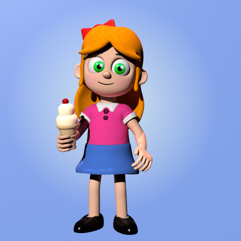 Elizabeth Afton holding a non melting ice cream cone