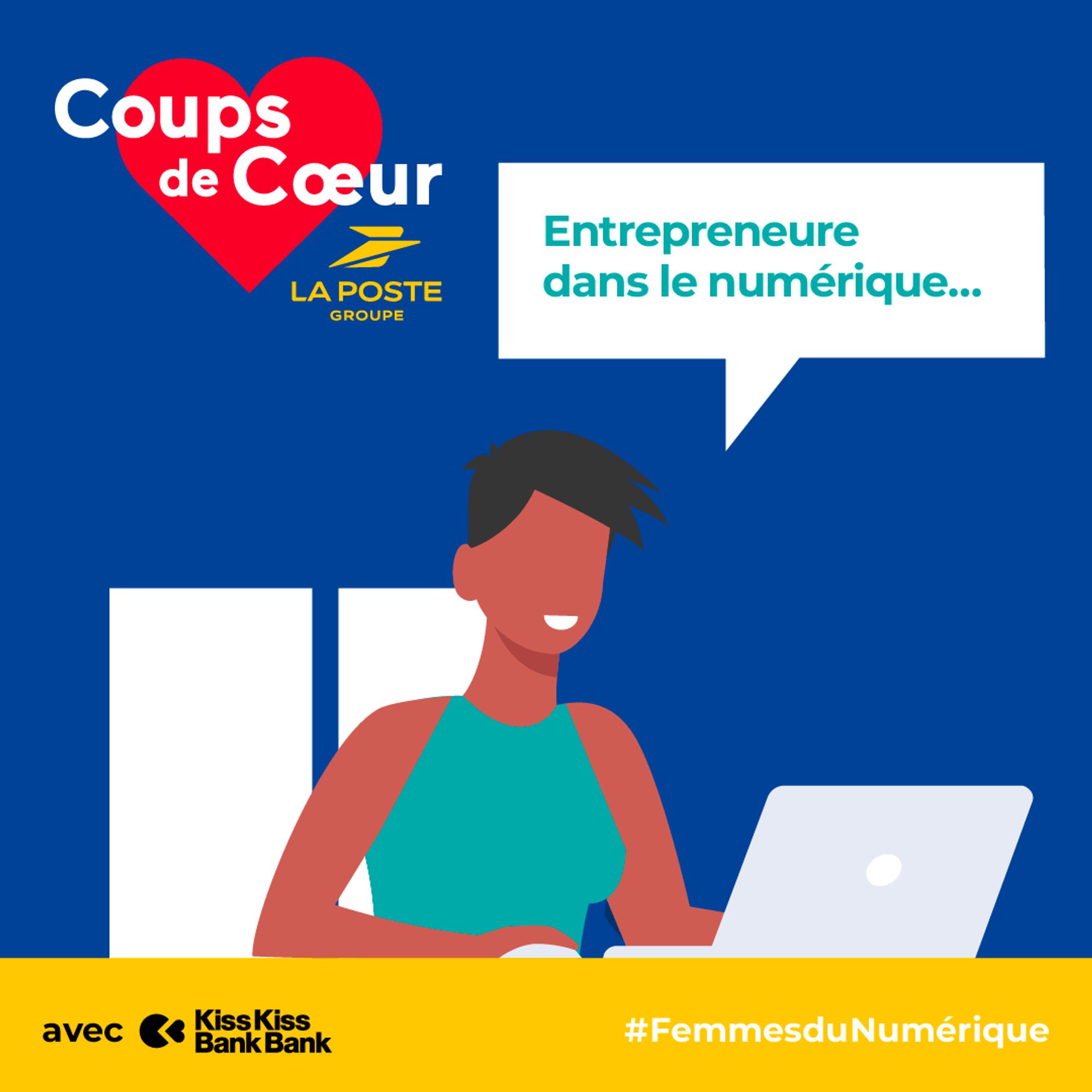 #Concours 👩💻 | Vous êtes une femme entrepreneure & portez un projet innovant dans le numérique ?

📢 Participez à la 6ème édition des Coups de Cœur #FemmesDuNumérique lancée par La Poste !

Pour déposer votre candidature👇
https://welcome.kisskissbankbank.com/laposte-coupsdecoeur-femmesdunumerique-2024/