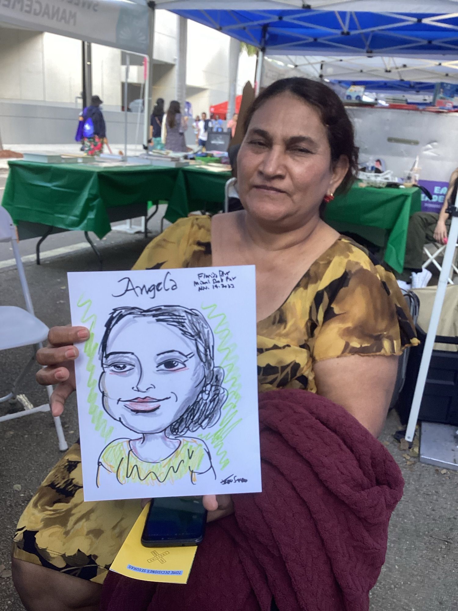 Miami book fair in Miami, Florida organizers booked caricature drawings for entertainment by Miami Caricature Artist Jeff Sterling