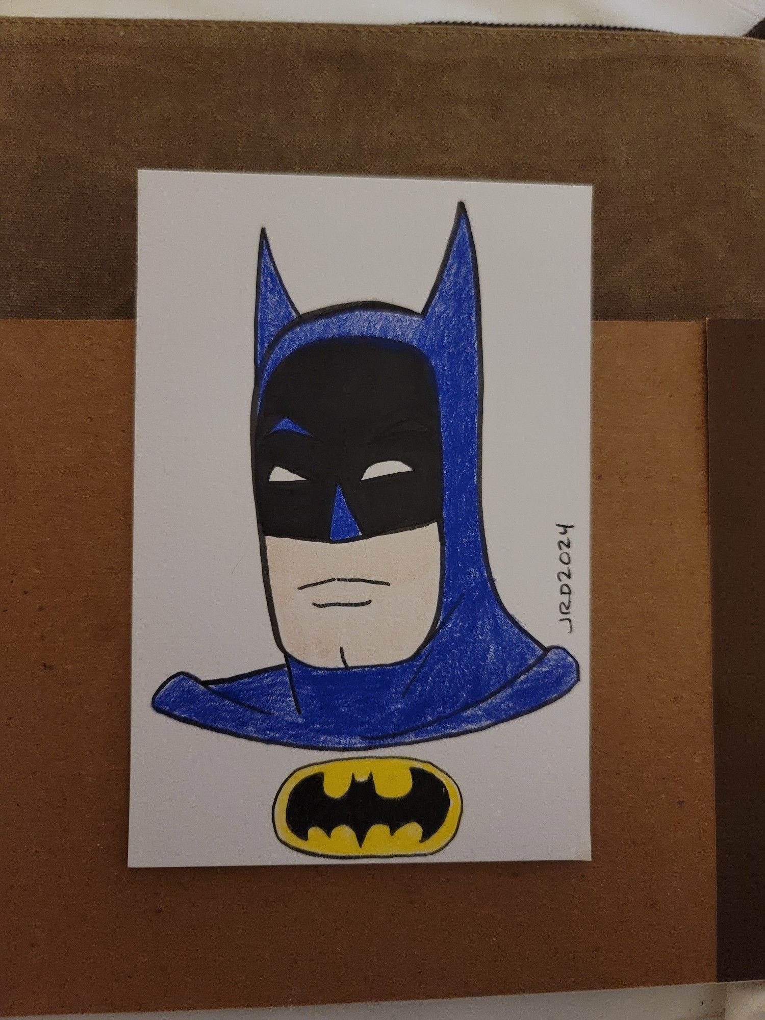 A sketch of Batman from Super Friends by Robert Deans